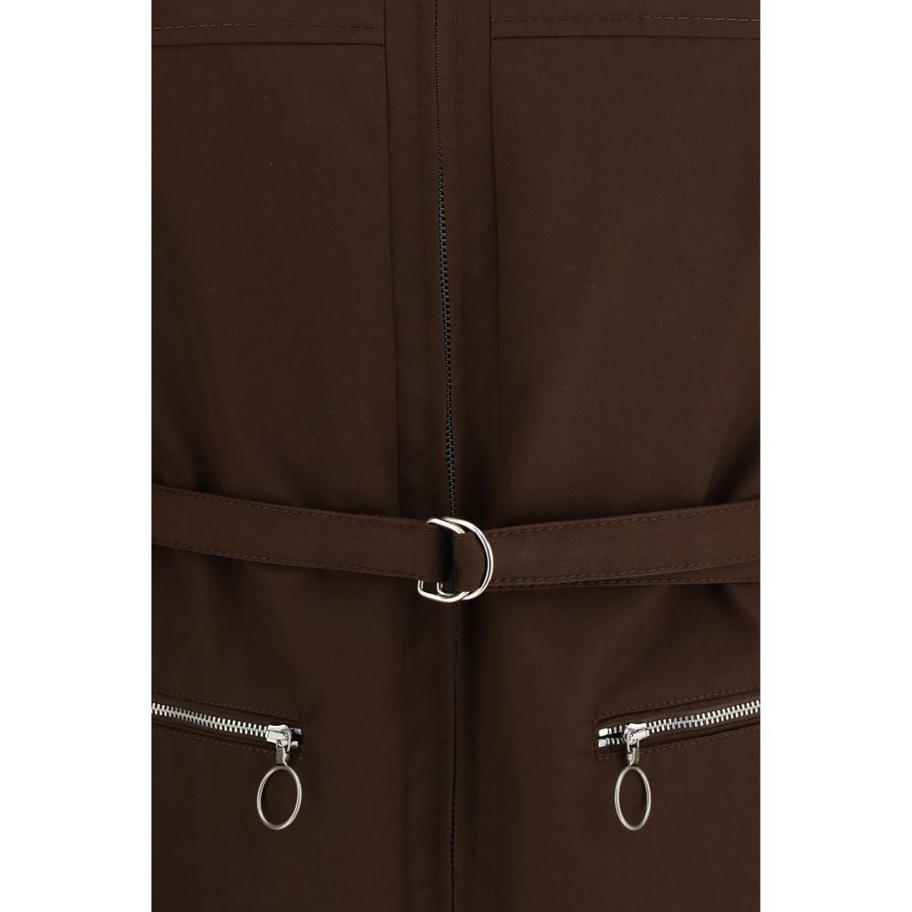 Polyester Full-Length Men's Jacket - Prada - Modalova