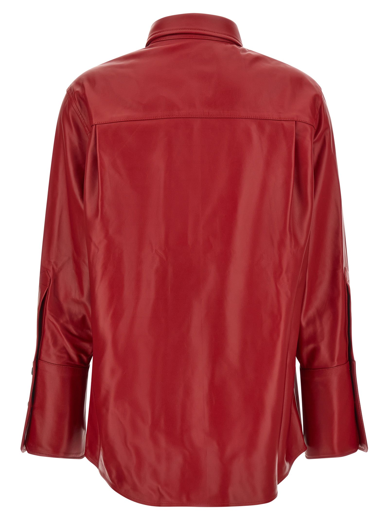 CO Red Lamb Leather Women's Blouse - CO - Modalova