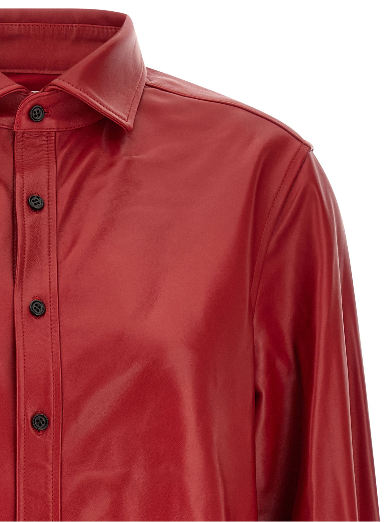 CO Red Lamb Leather Women's Blouse - CO - Modalova
