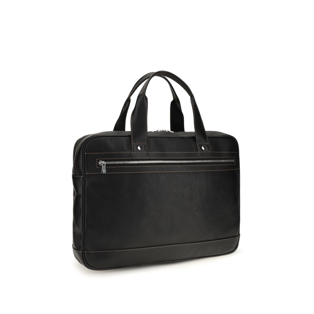 Calf Leather Bos Taurus Men's Handbag - Brunello Cucinelli - Modalova