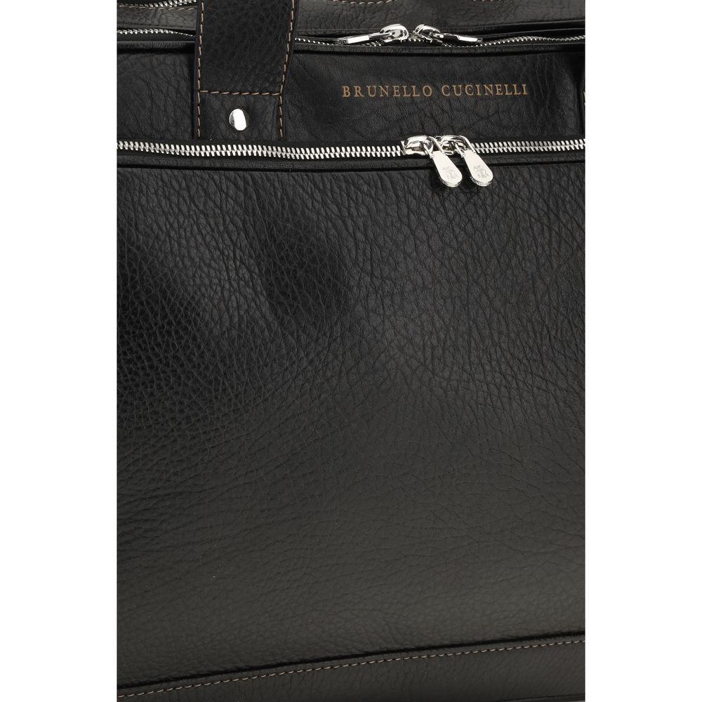 Calf Leather Bos Taurus Men's Handbag - Brunello Cucinelli - Modalova