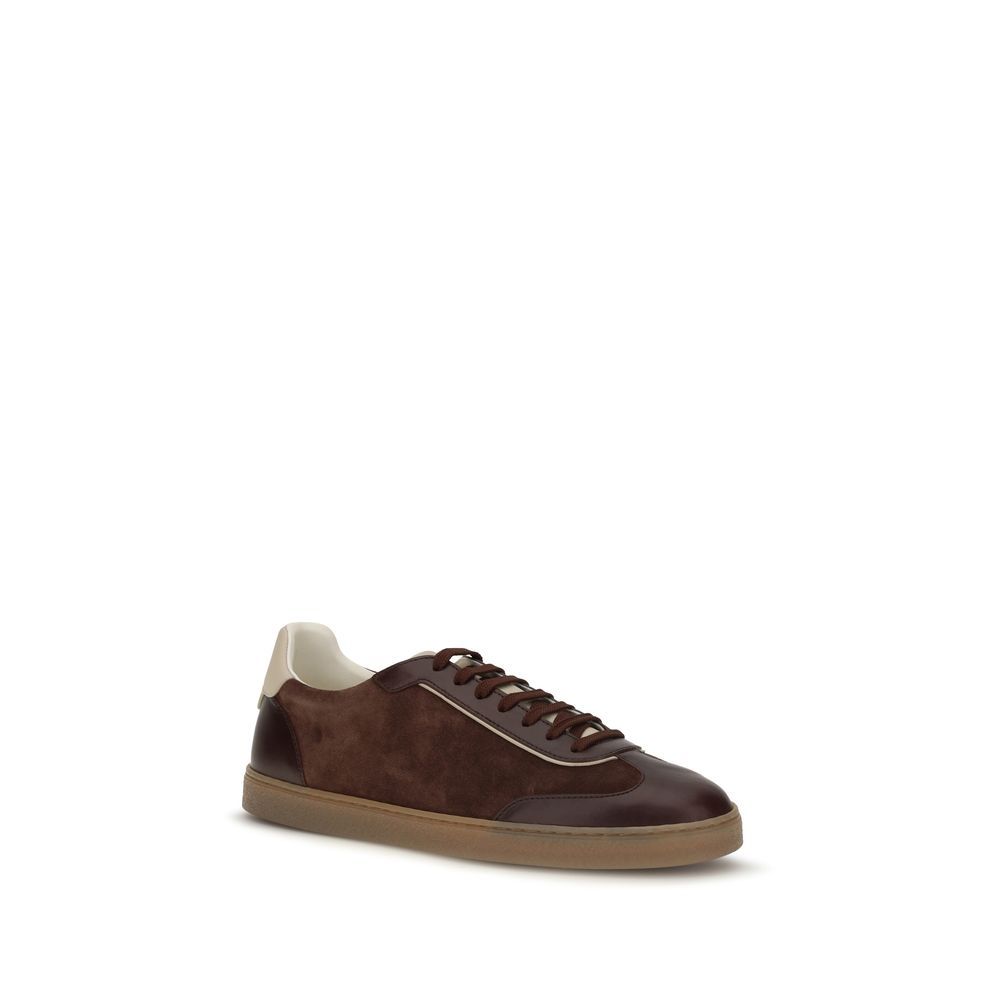 Calf Leather Bos Taurus Low Top Men's Sneakers - Brunello Cucinelli - Modalova