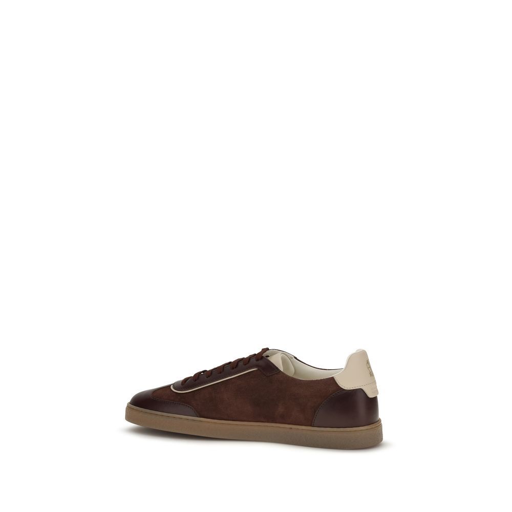 Calf Leather Bos Taurus Low Top Men's Sneakers - Brunello Cucinelli - Modalova