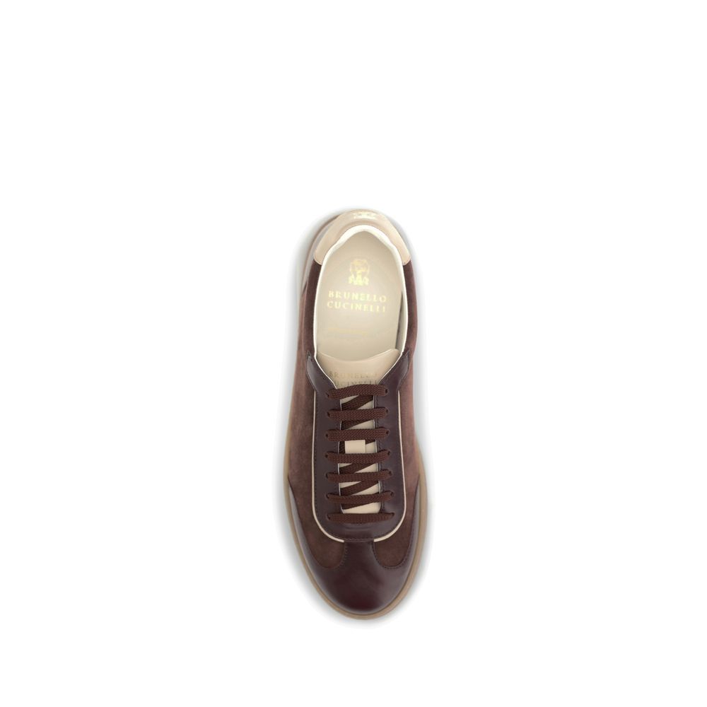 Calf Leather Bos Taurus Low Top Men's Sneakers - Brunello Cucinelli - Modalova