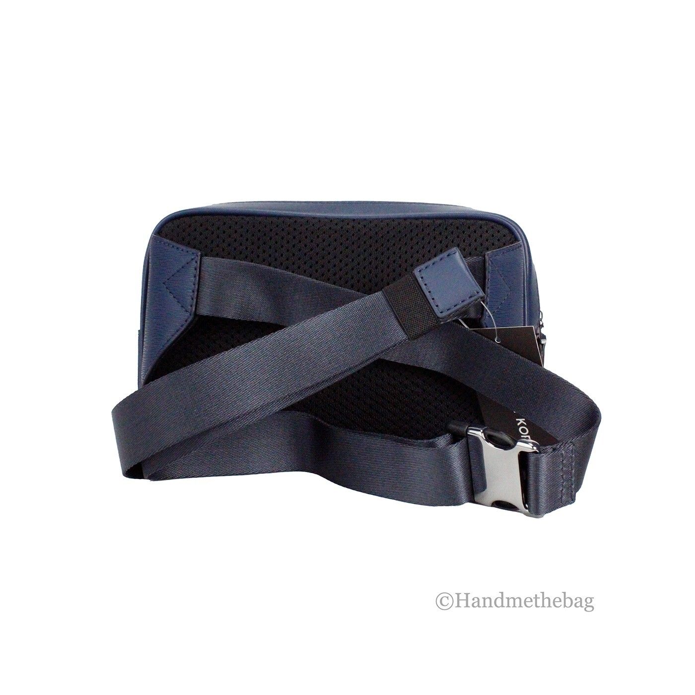 Cooper Small Navy Blue Smooth Leather Double Zip Belt Men's Bag - Michael Kors - Modalova
