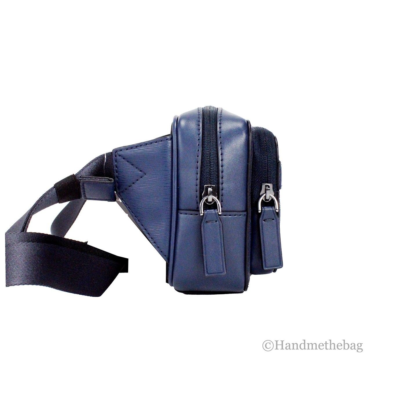 Cooper Small Navy Blue Smooth Leather Double Zip Belt Men's Bag - Michael Kors - Modalova