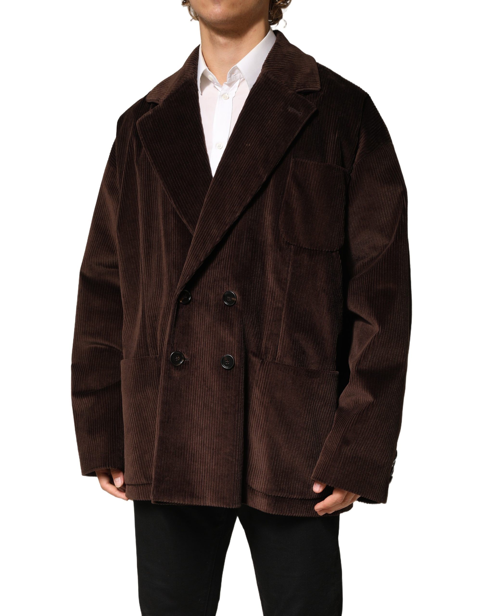 Double Breasted Corduroy Blazer Men's Jacket - Dolce & Gabbana - Modalova