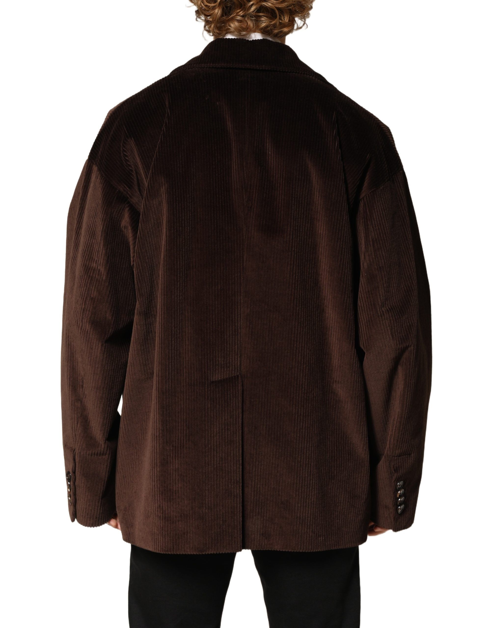 Double Breasted Corduroy Blazer Men's Jacket - Dolce & Gabbana - Modalova