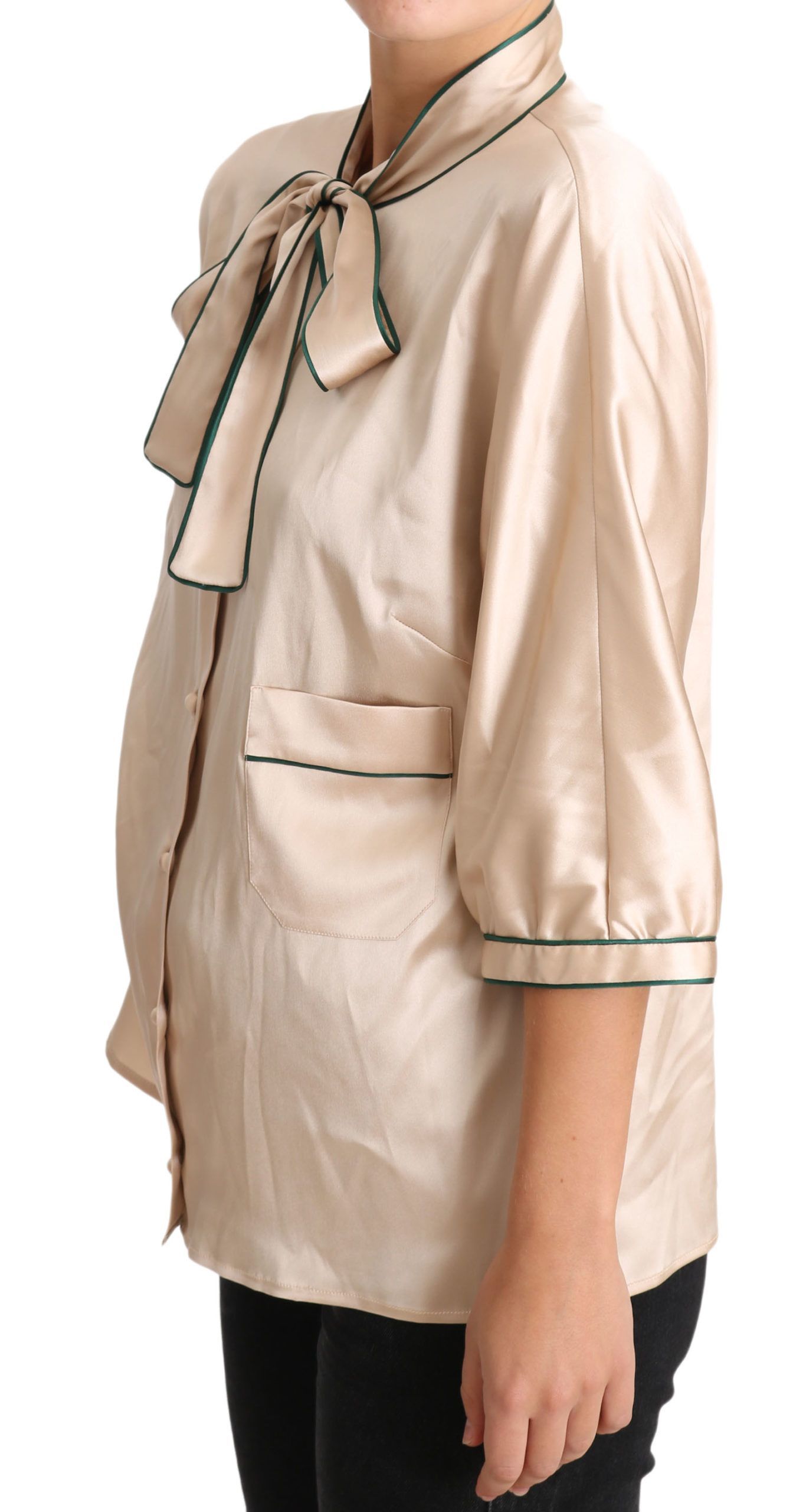 Ribbon Silk Stretch Top Women's Blouse - Dolce & Gabbana - Modalova