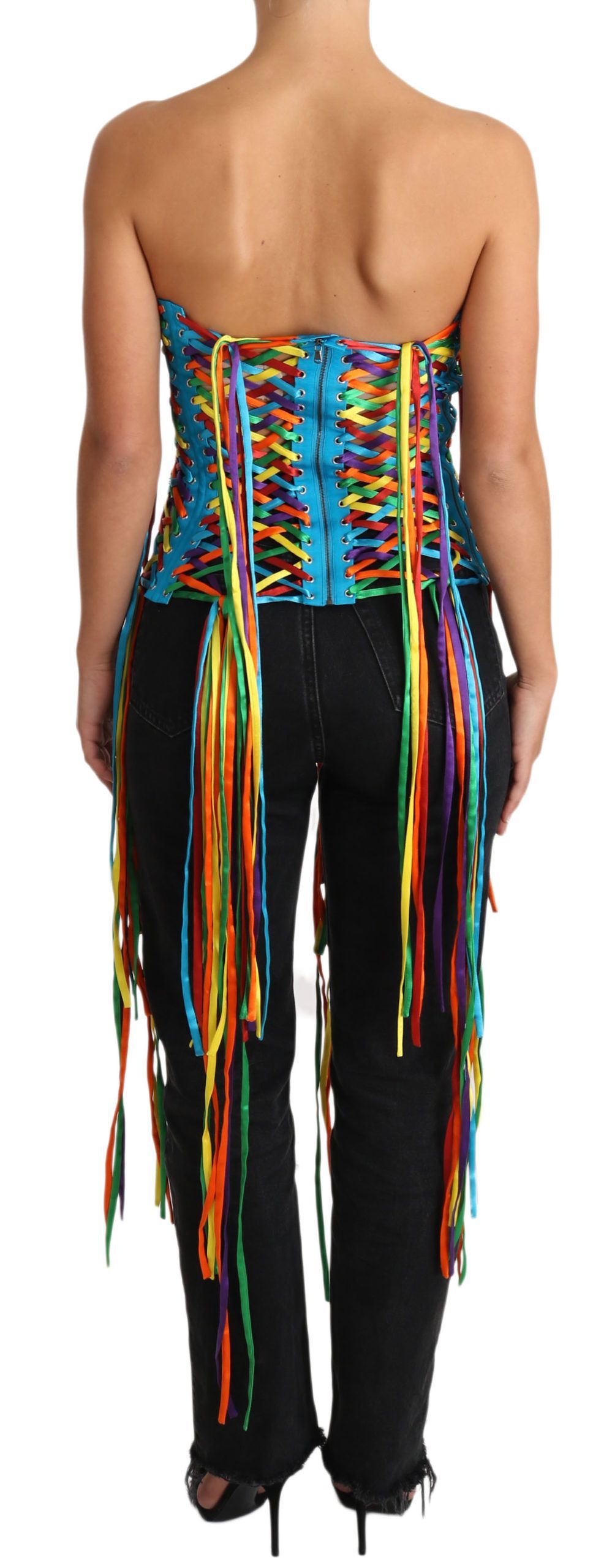 Strings Bustier Polyester Corset Women's Top - Dolce & Gabbana - Modalova