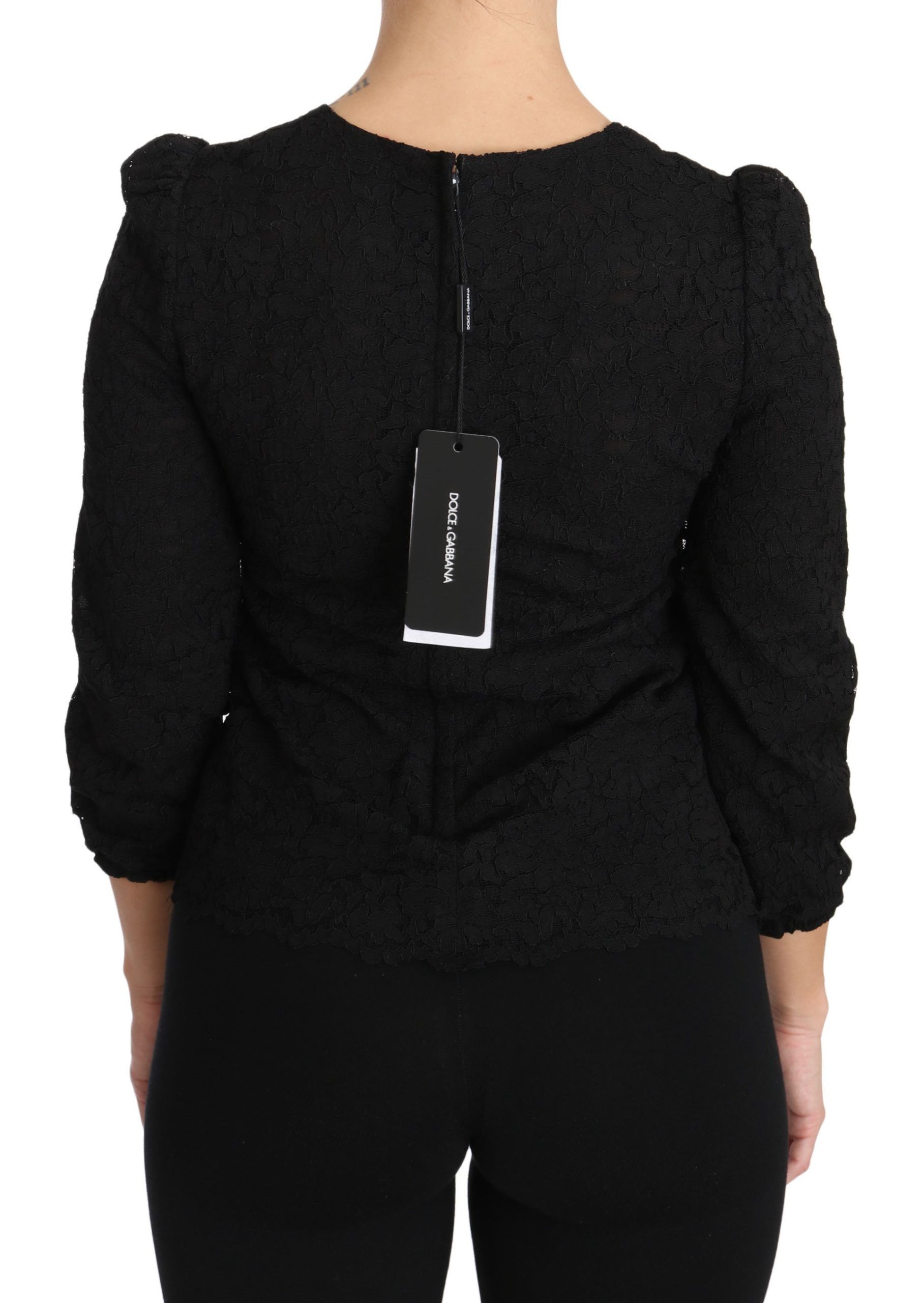Floral Lace Zipper Top Women's Blouse - Dolce & Gabbana - Modalova