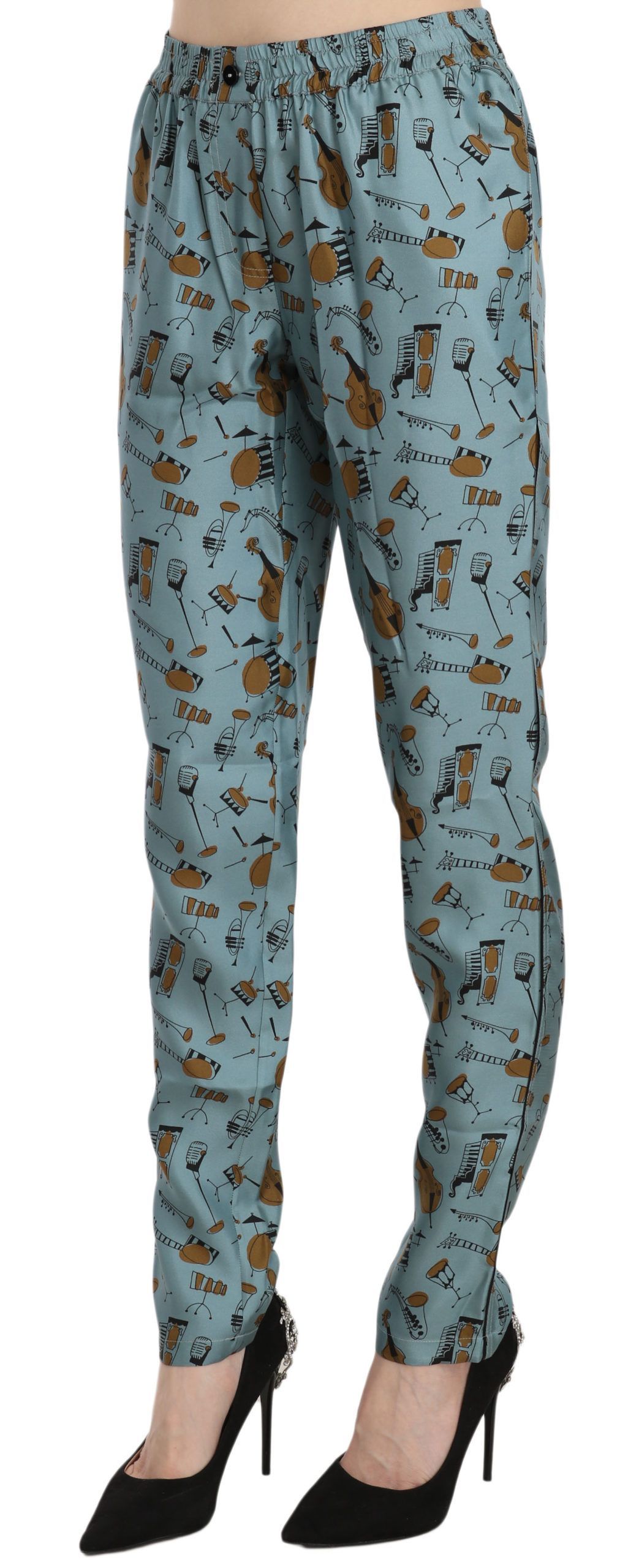 Musical Instruments Print Tapered Women's Pants - Dolce & Gabbana - Modalova