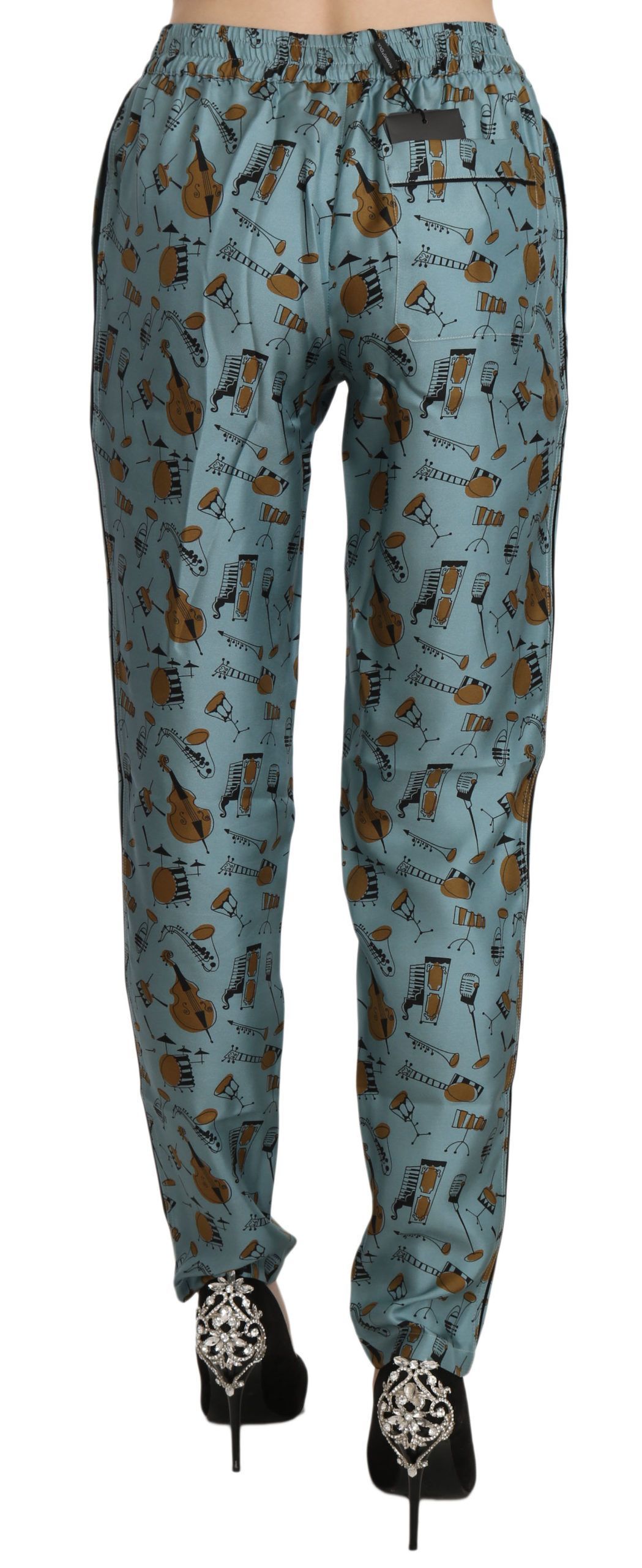 Musical Instruments Print Tapered Women's Pants - Dolce & Gabbana - Modalova