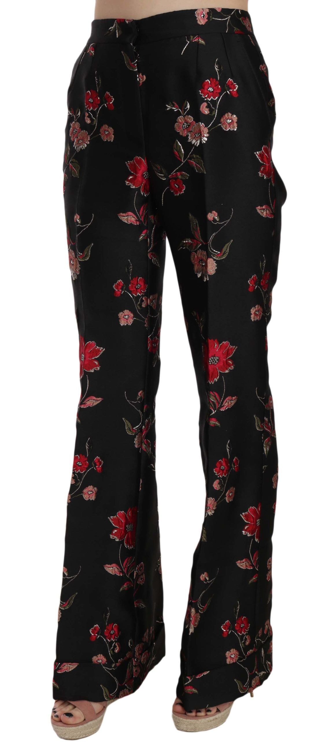 Floral Print Boot Cut Trouser Women's Pants - Dolce & Gabbana - Modalova