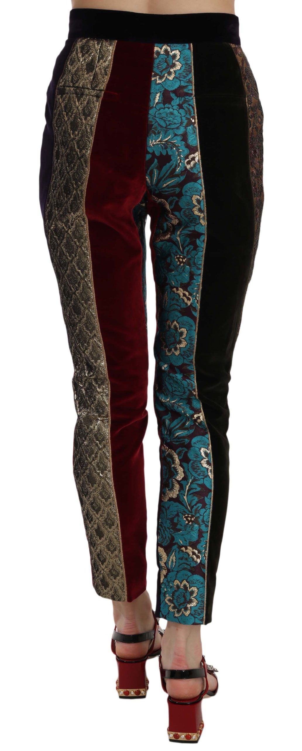 Jacquard Cropped Tapered Women's Pants - Dolce & Gabbana - Modalova