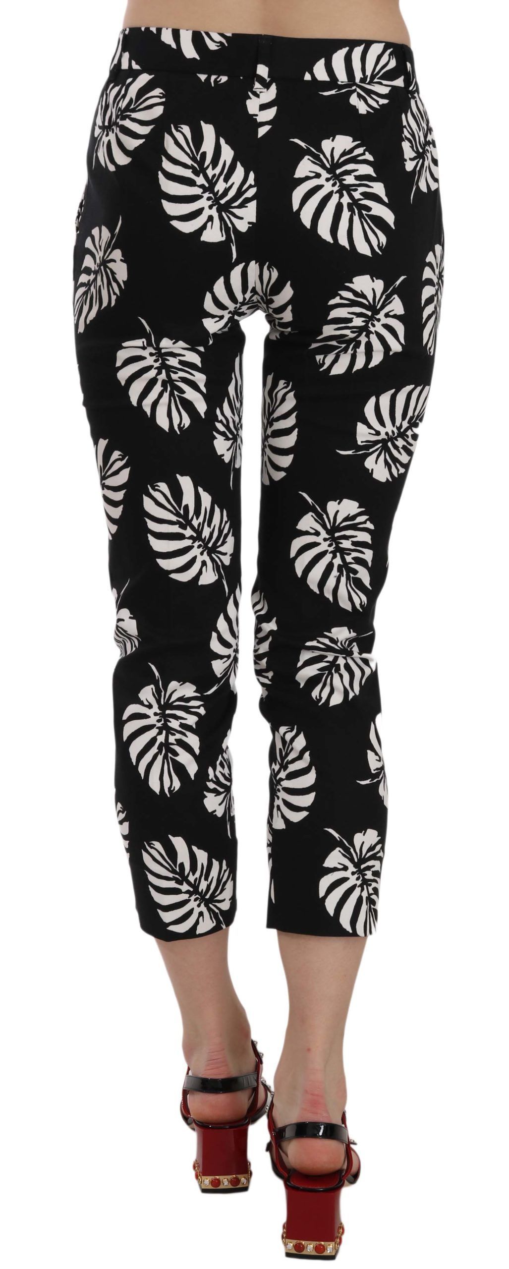Palm Leaf Print Skinny Women's Pants - Dolce & Gabbana - Modalova