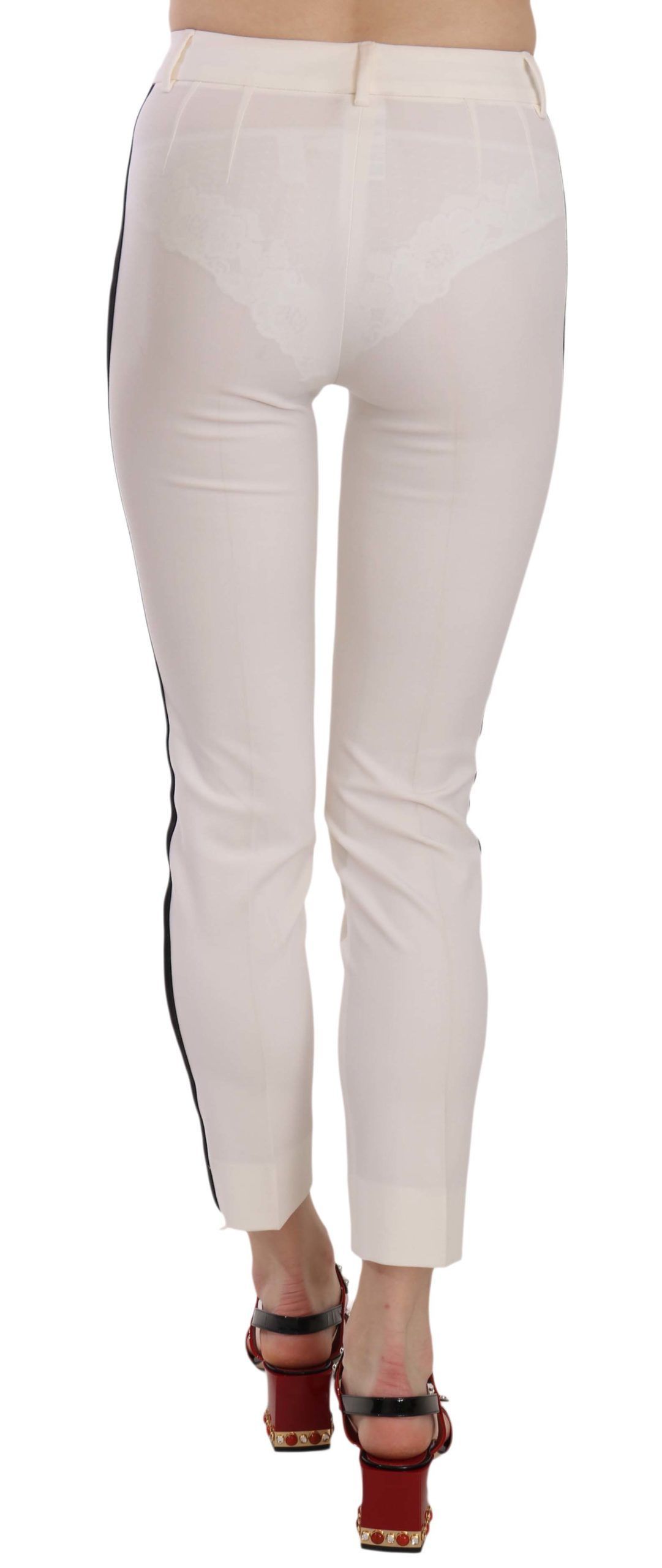 Side Stripe Cropped Skinny Women's Pants - Dolce & Gabbana - Modalova
