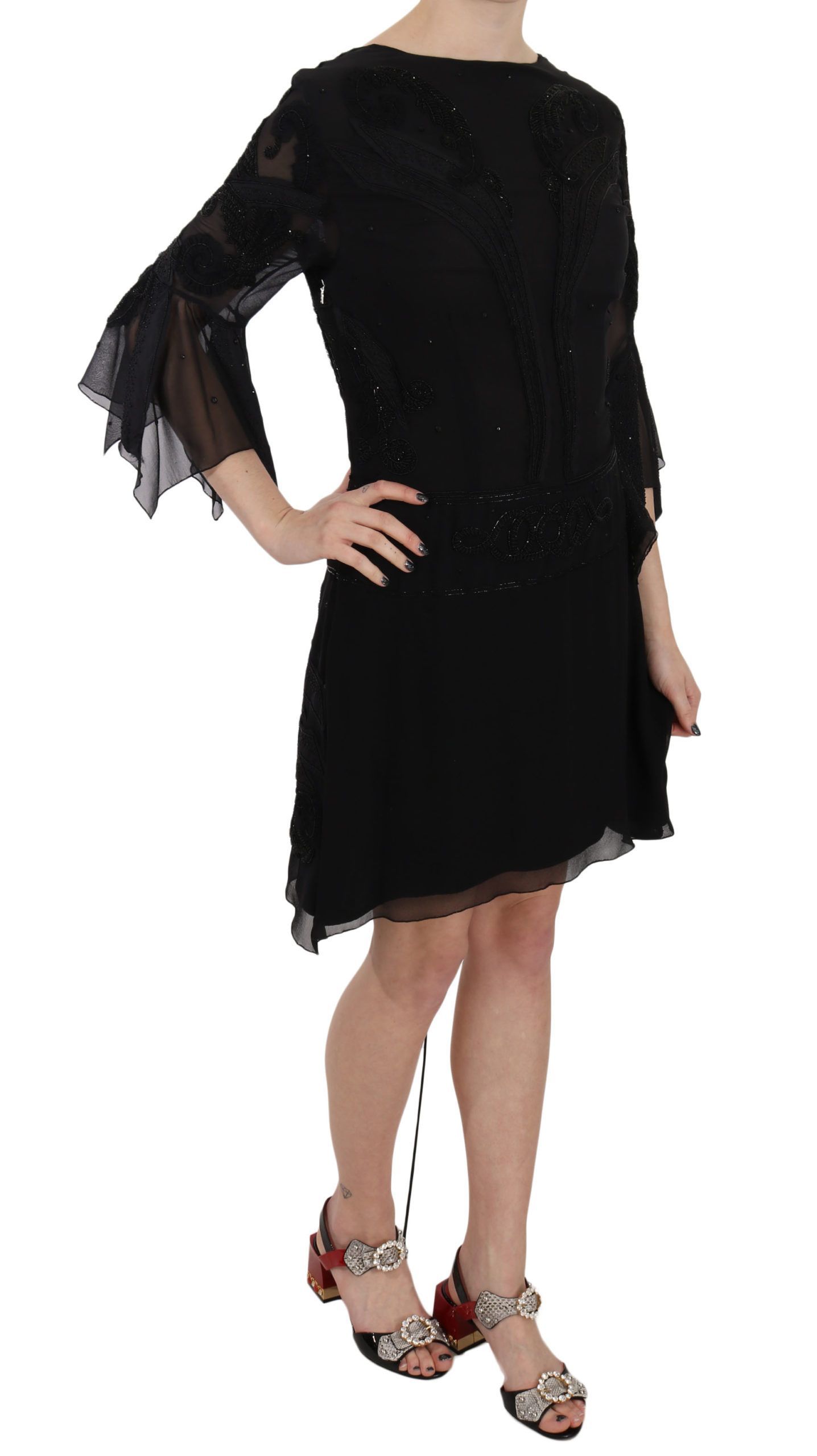 Sequined Silk Mini Shift Women's Gown - John Richmond - Modalova