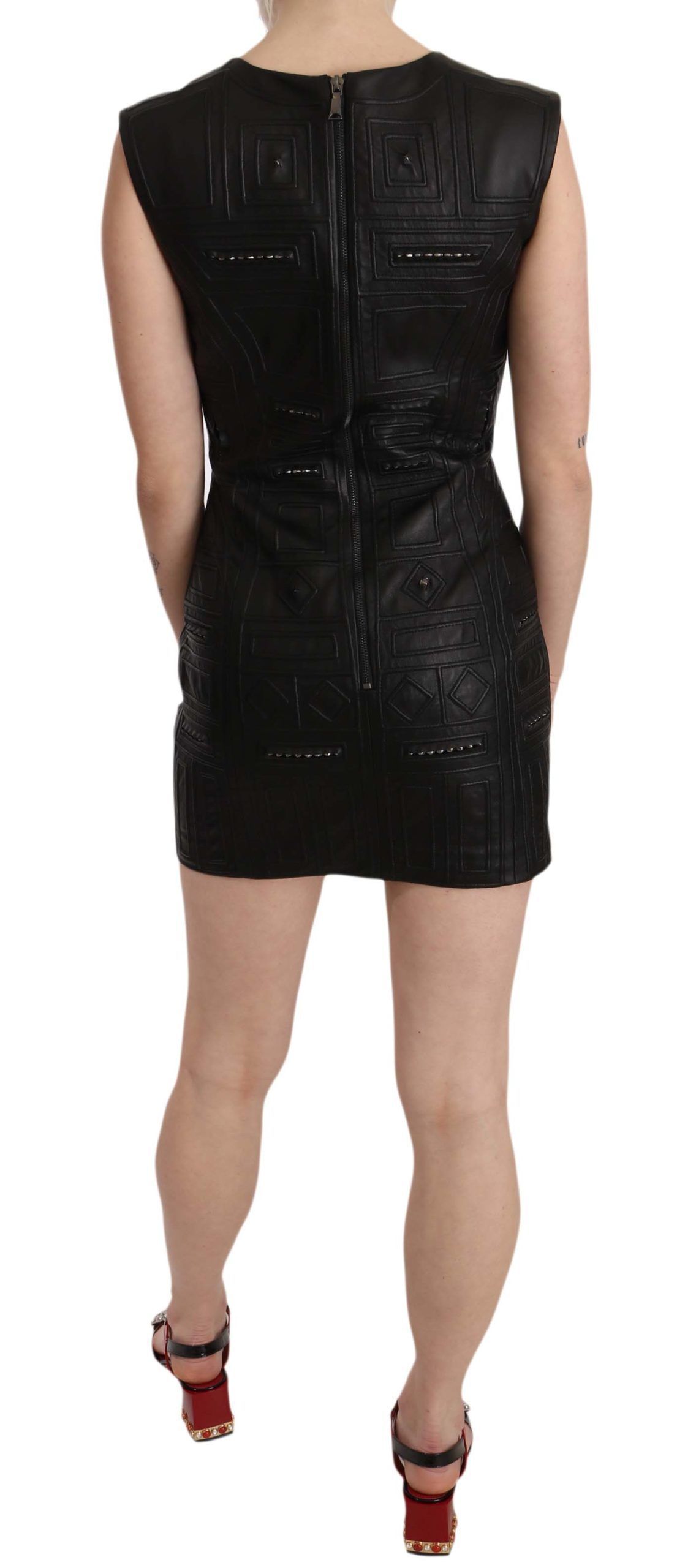Leather Studded Mini Shift Women's Dress - John Richmond - Modalova