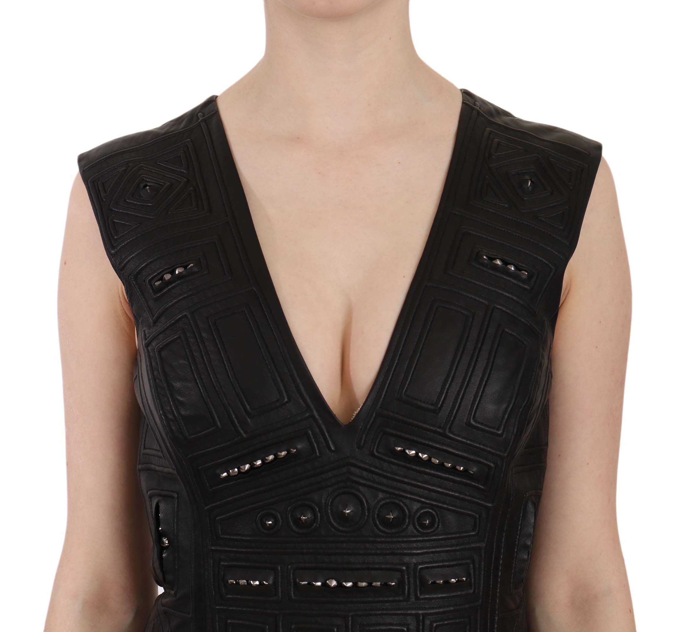 Leather Studded Mini Shift Women's Dress - John Richmond - Modalova