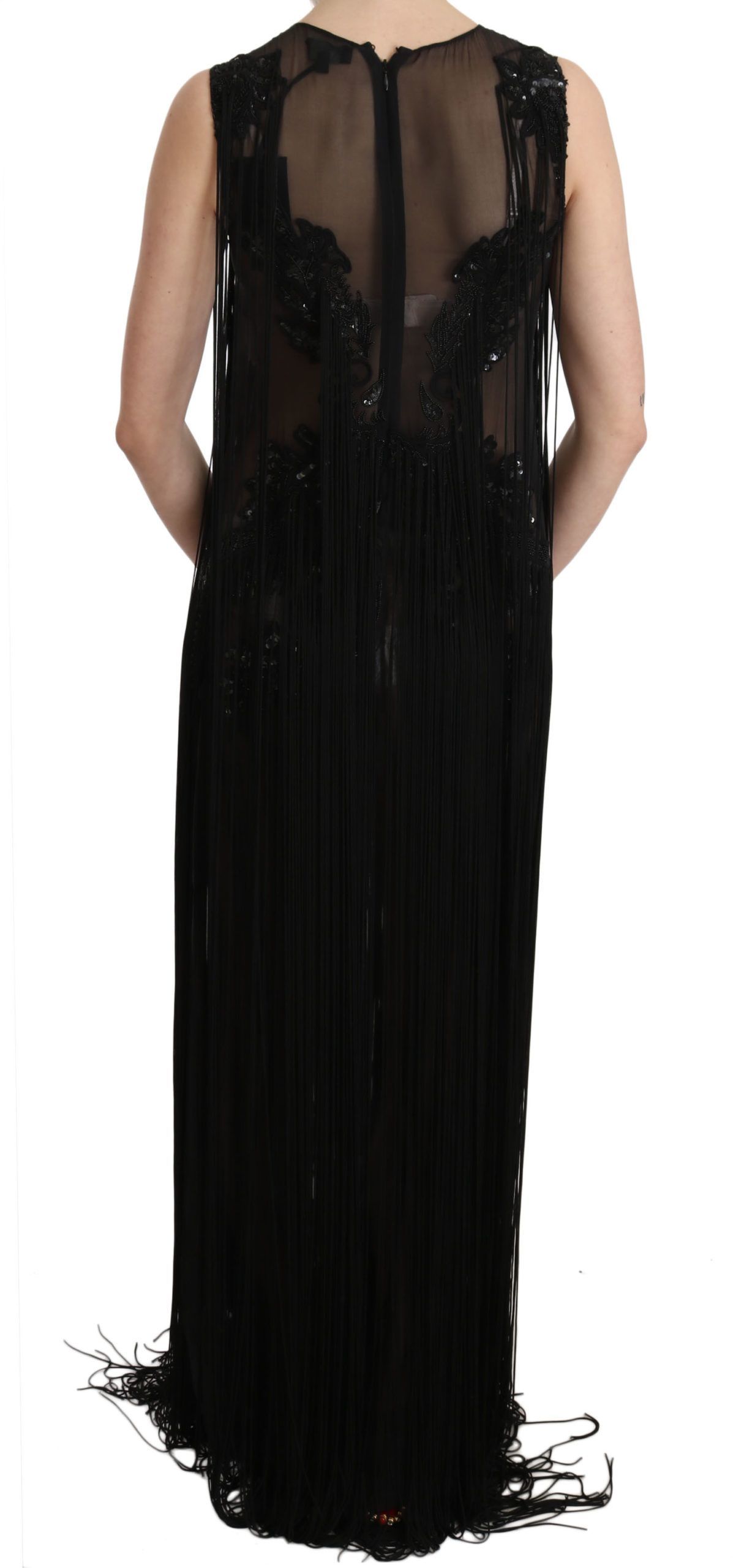 Silk Beaded Sequined Sheer Women's Dress - John Richmond - Modalova