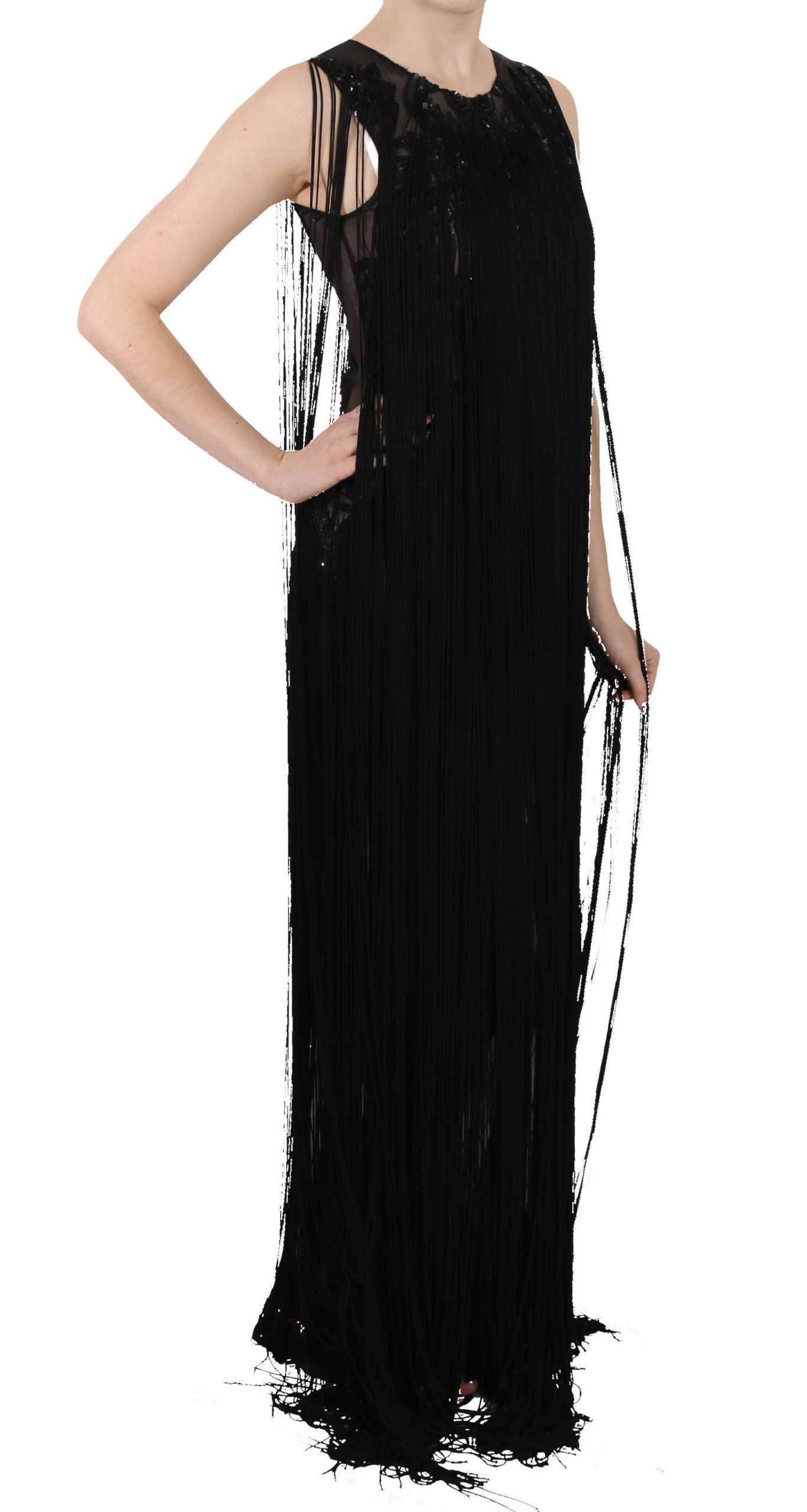 Silk Beaded Sequined Sheer Women's Dress - John Richmond - Modalova
