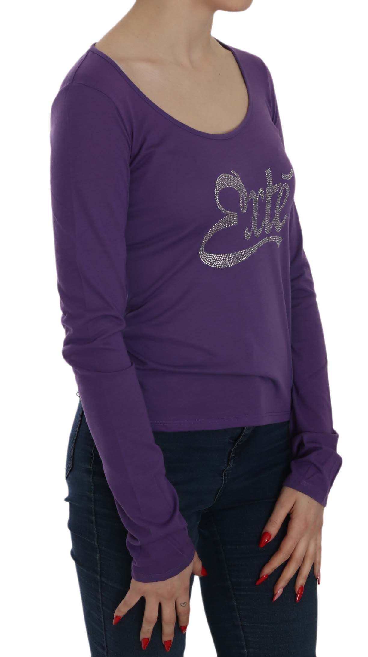 Crystal Embellished Long Sleeve Casual Women's Top - Exte - Modalova