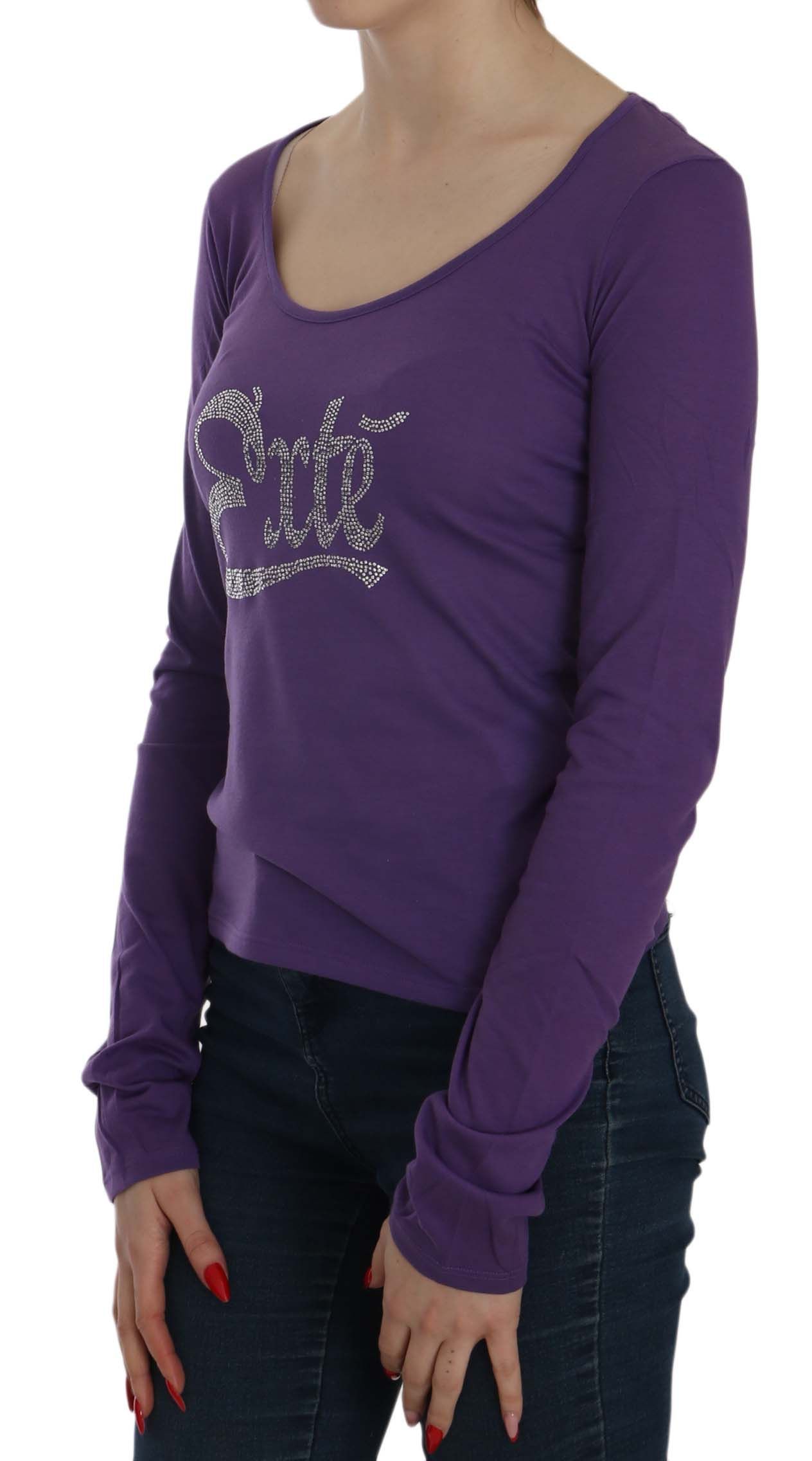 Crystal Embellished Long Sleeve Casual Women's Top - Exte - Modalova