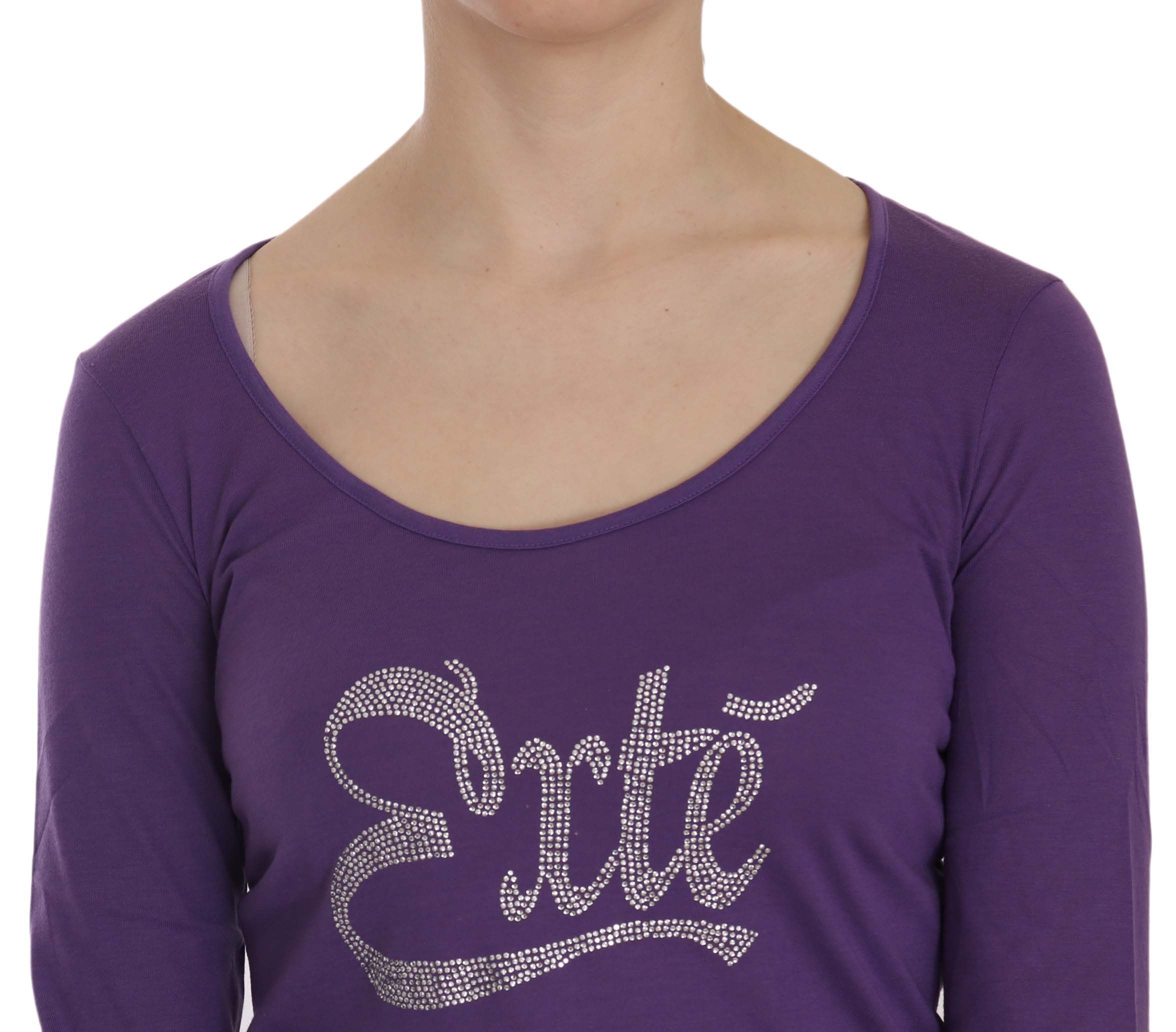 Crystal Embellished Long Sleeve Casual Women's Top - Exte - Modalova