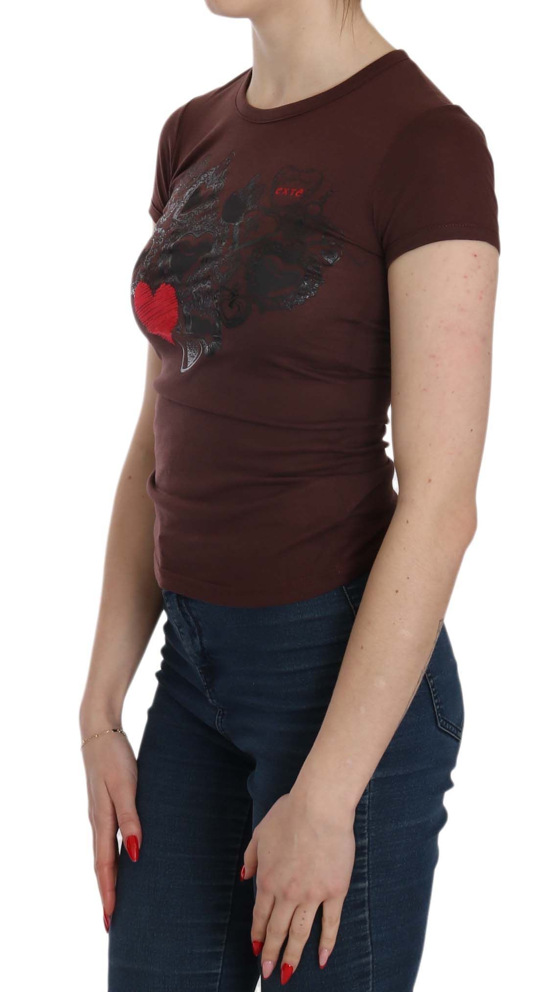 Hearts Short Sleeve Casual T-shirt Women's Top - Exte - Modalova