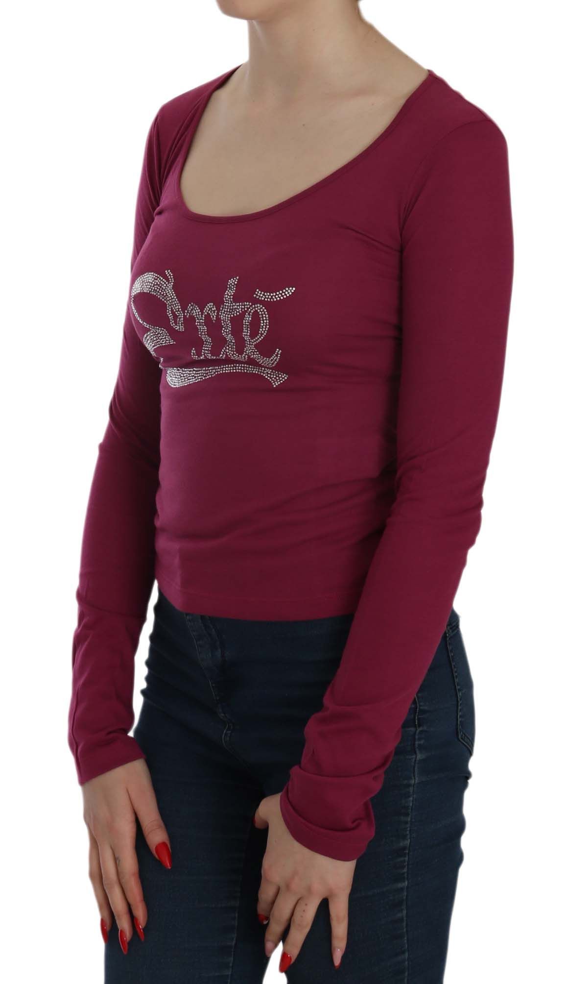 Crystal Embellished Long Sleeve Casual Women's Top - Exte - Modalova