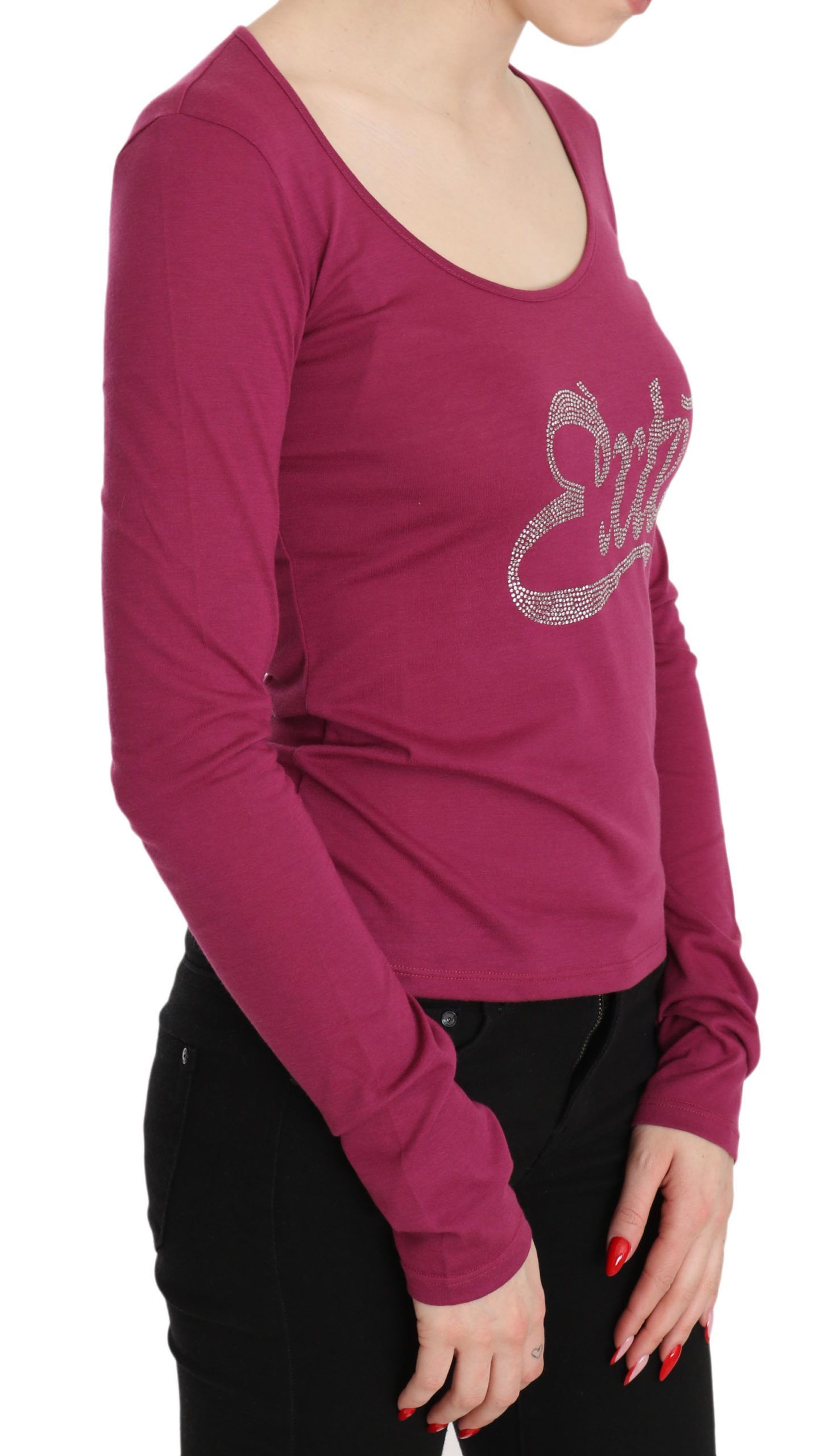 Crystal Embellished Long Sleeve Women's Top - Exte - Modalova
