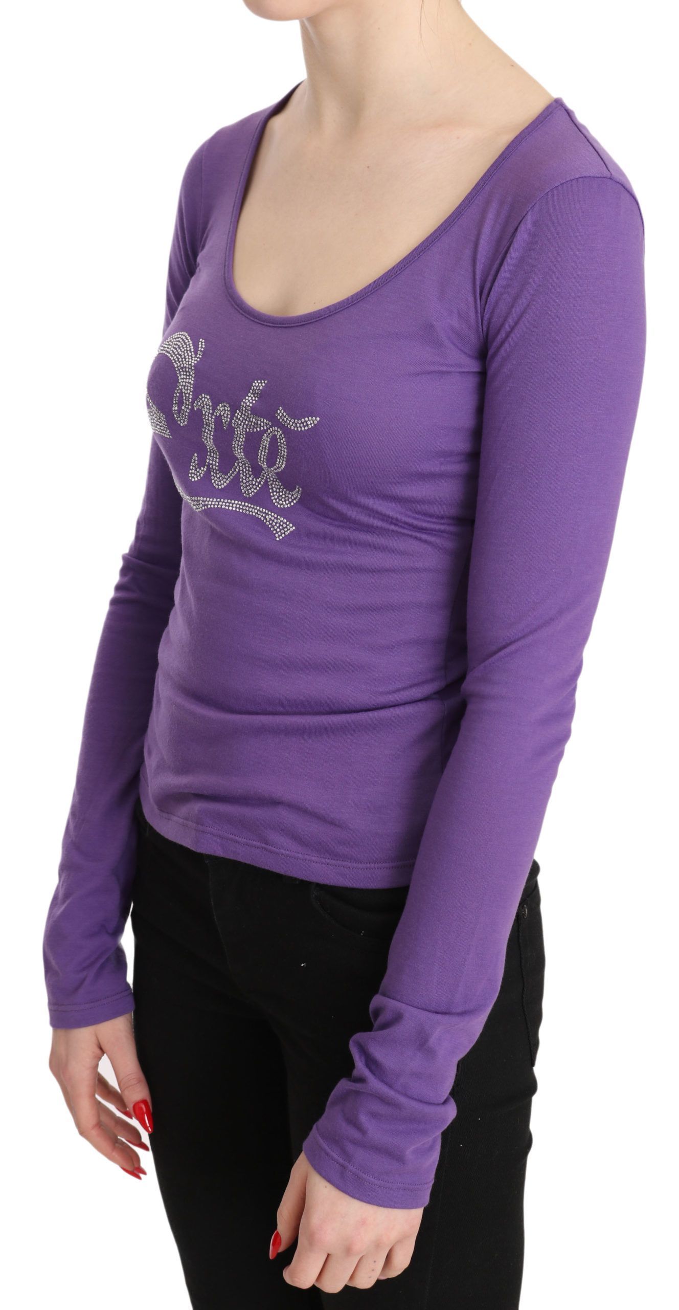 Crystal Embellished Long Sleeve Top Women's Blouse - Exte - Modalova