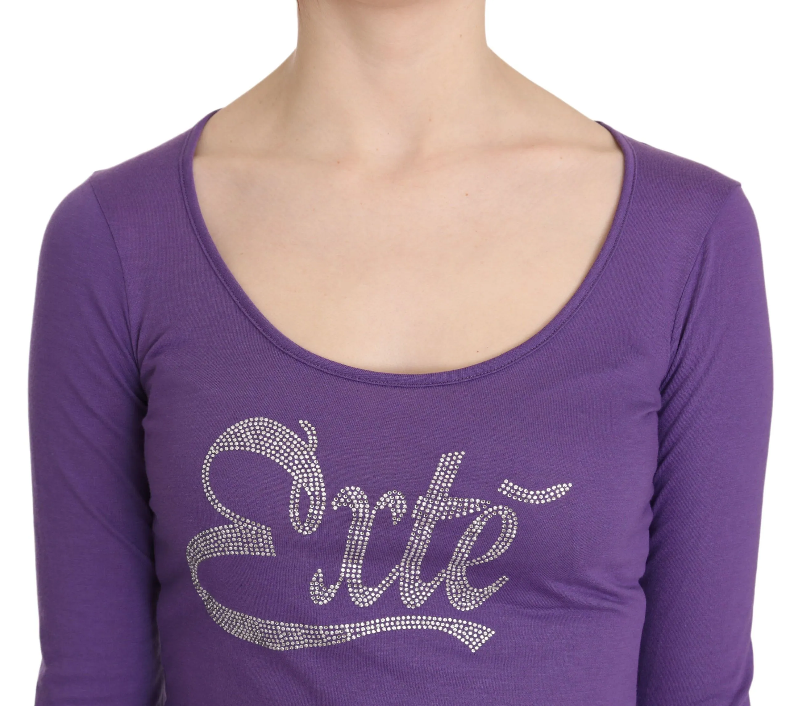 Crystal Embellished Long Sleeve Top Women's Blouse - Exte - Modalova