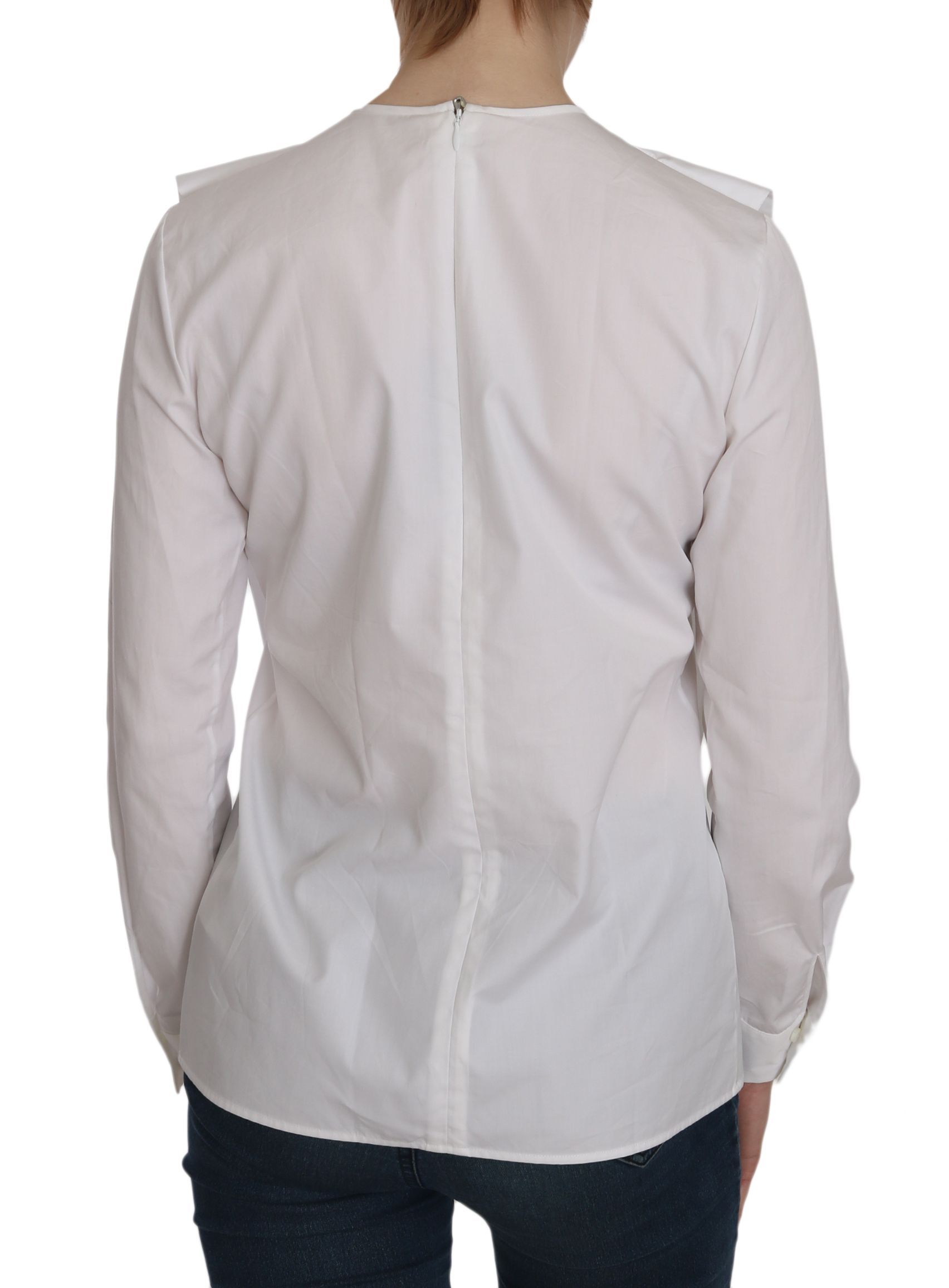 Crew Neck Long Sleeve Cotton Women's Blouse - Dsquared² - Modalova