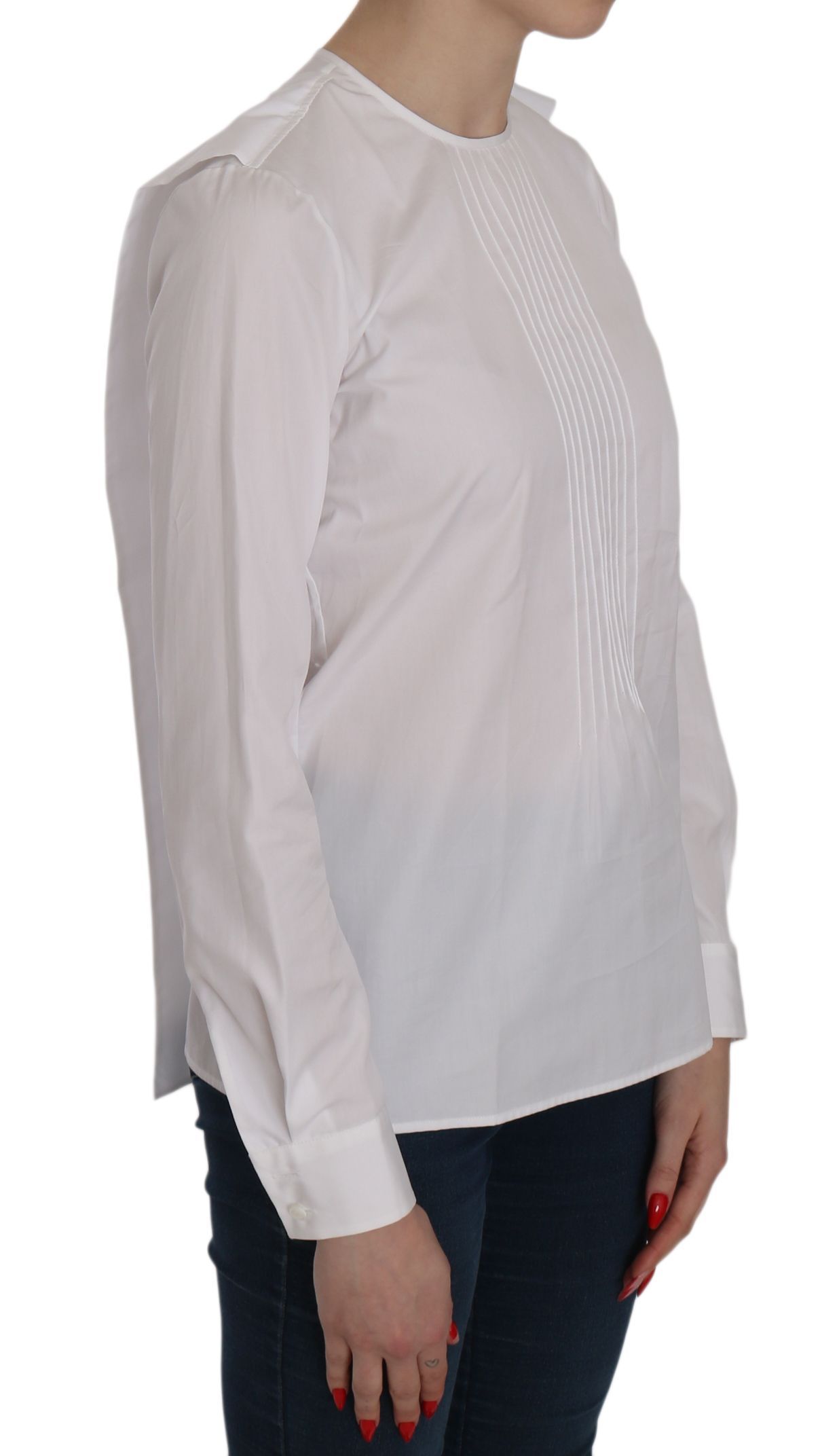 Crew Neck Long Sleeve Cotton Women's Blouse - Dsquared² - Modalova