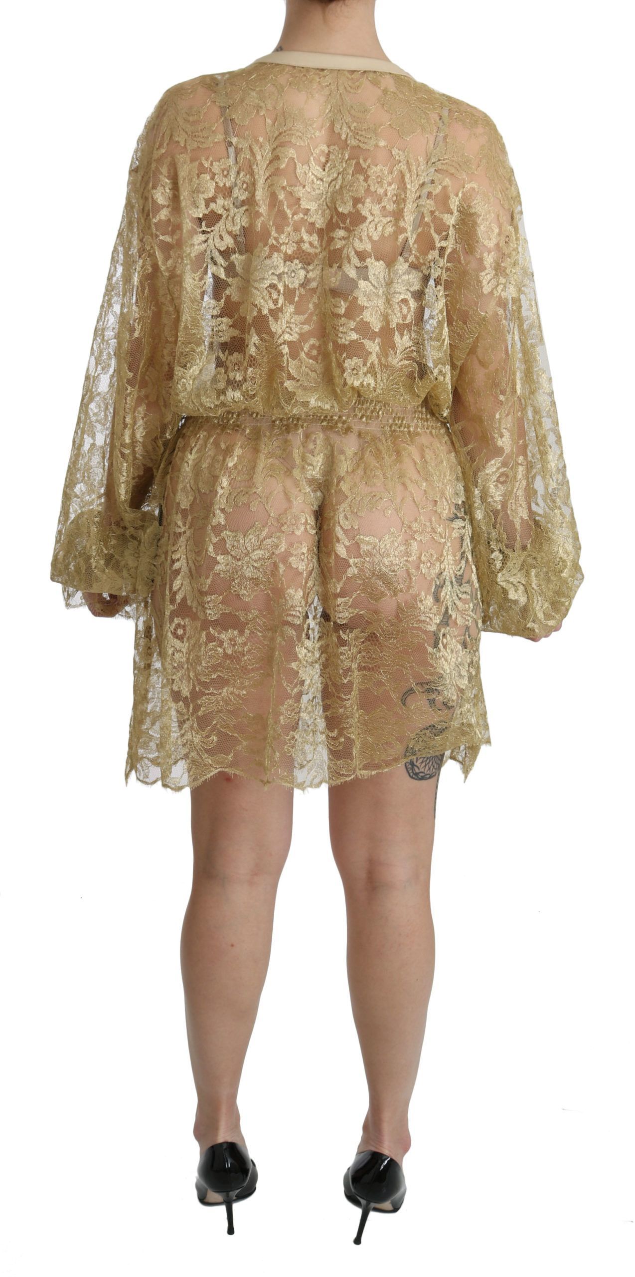 Lace See Through A-Line Knee Length Women's Dress - Dolce & Gabbana - Modalova