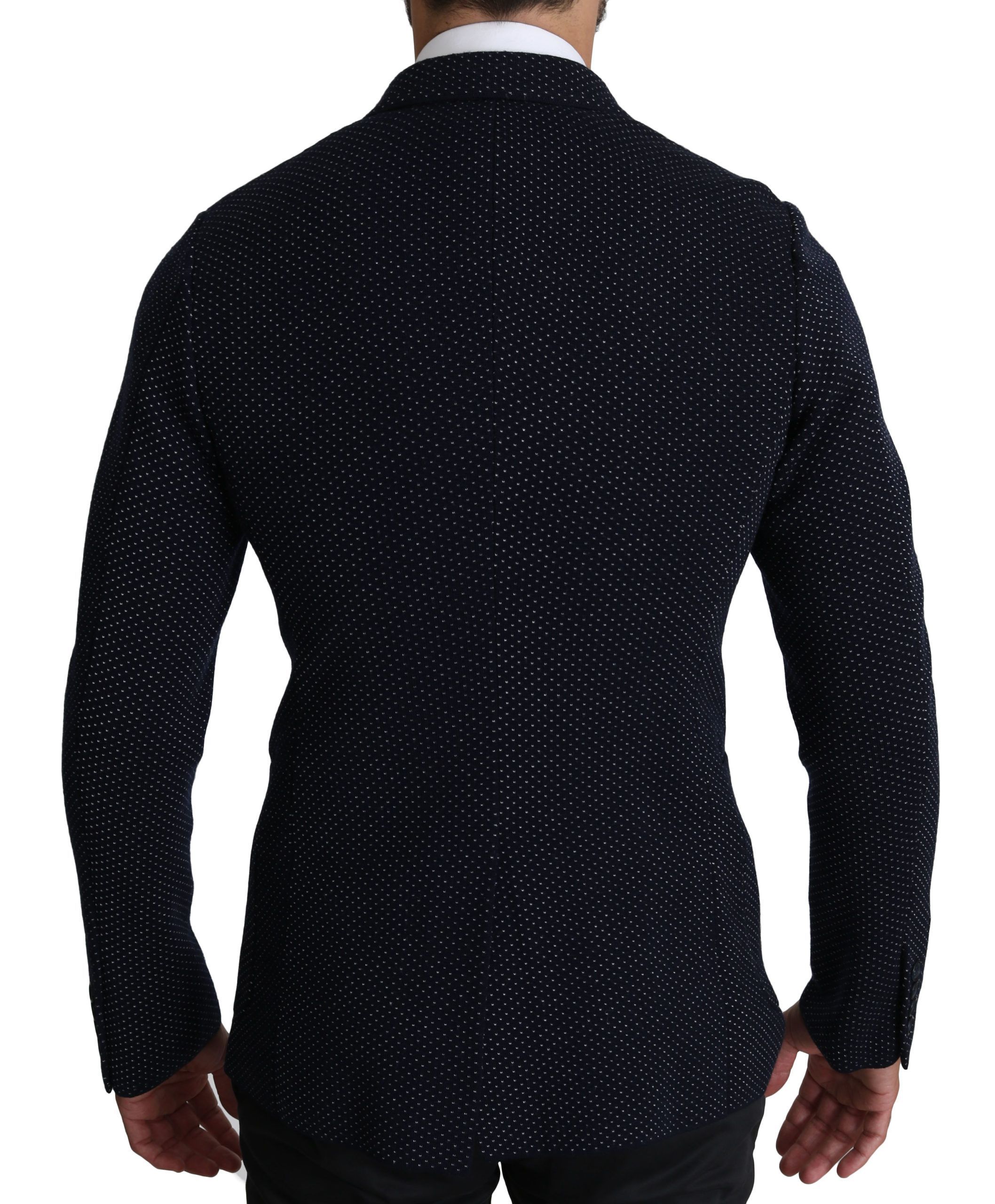Dark Dotted Double Breasted Coat Men's Blazer - Dolce & Gabbana - Modalova