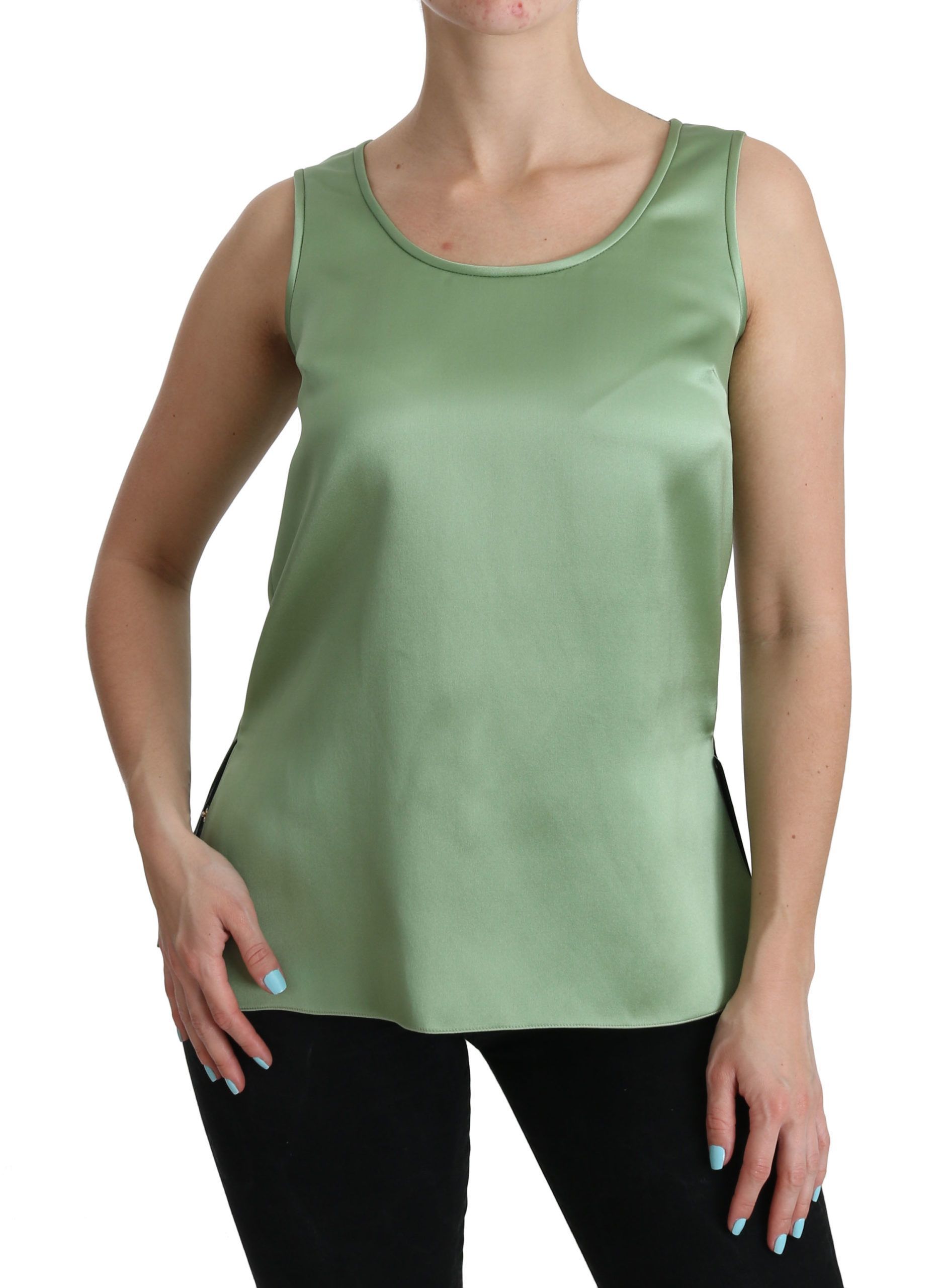 Sleeveless 100% Silk Top Tank Women's Blouse - Dolce & Gabbana - Modalova