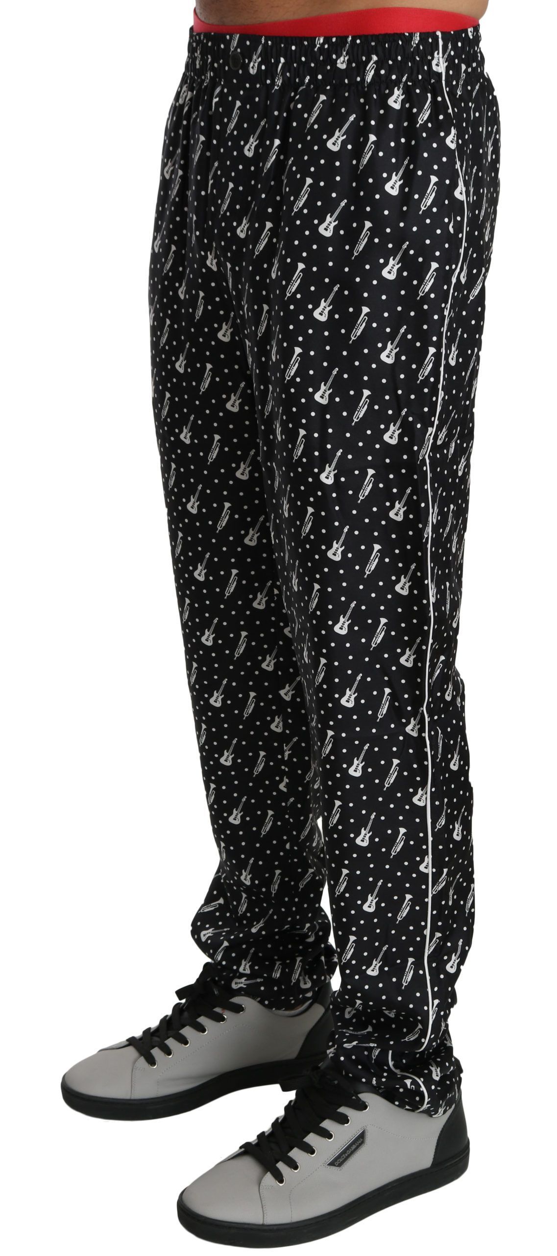 Silk Musical Instrument Trouser Men's Pants - Dolce & Gabbana - Modalova