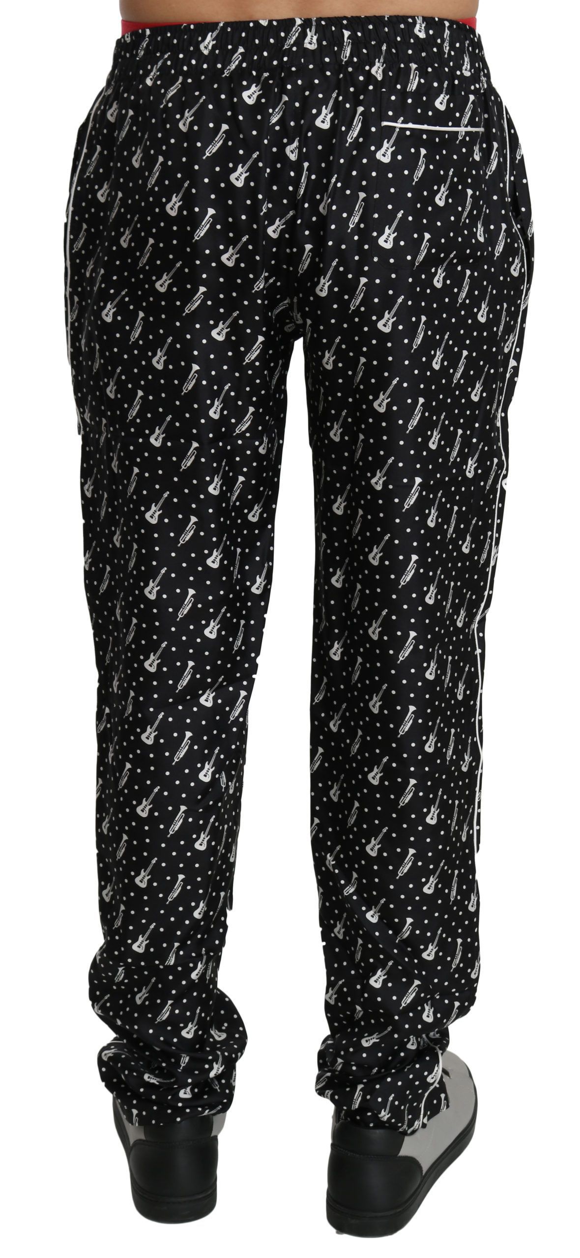Silk Musical Instrument Trouser Men's Pants - Dolce & Gabbana - Modalova