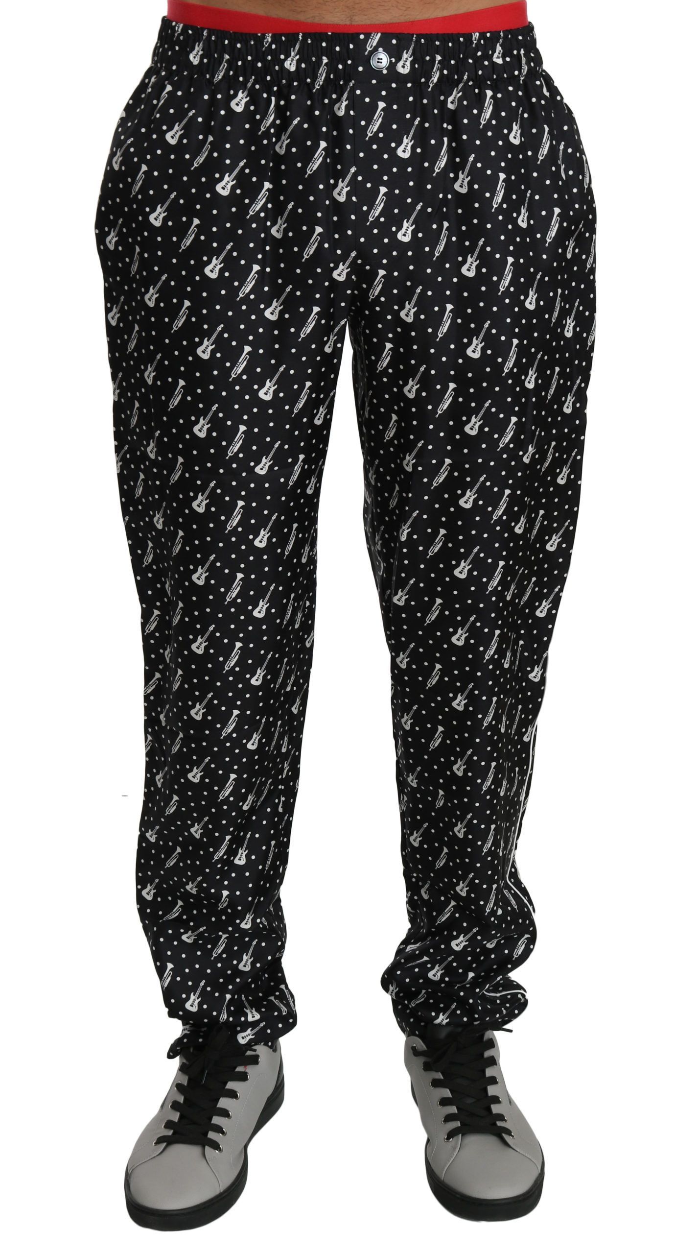 Silk Musical Instrument Trouser Men's Pants - Dolce & Gabbana - Modalova