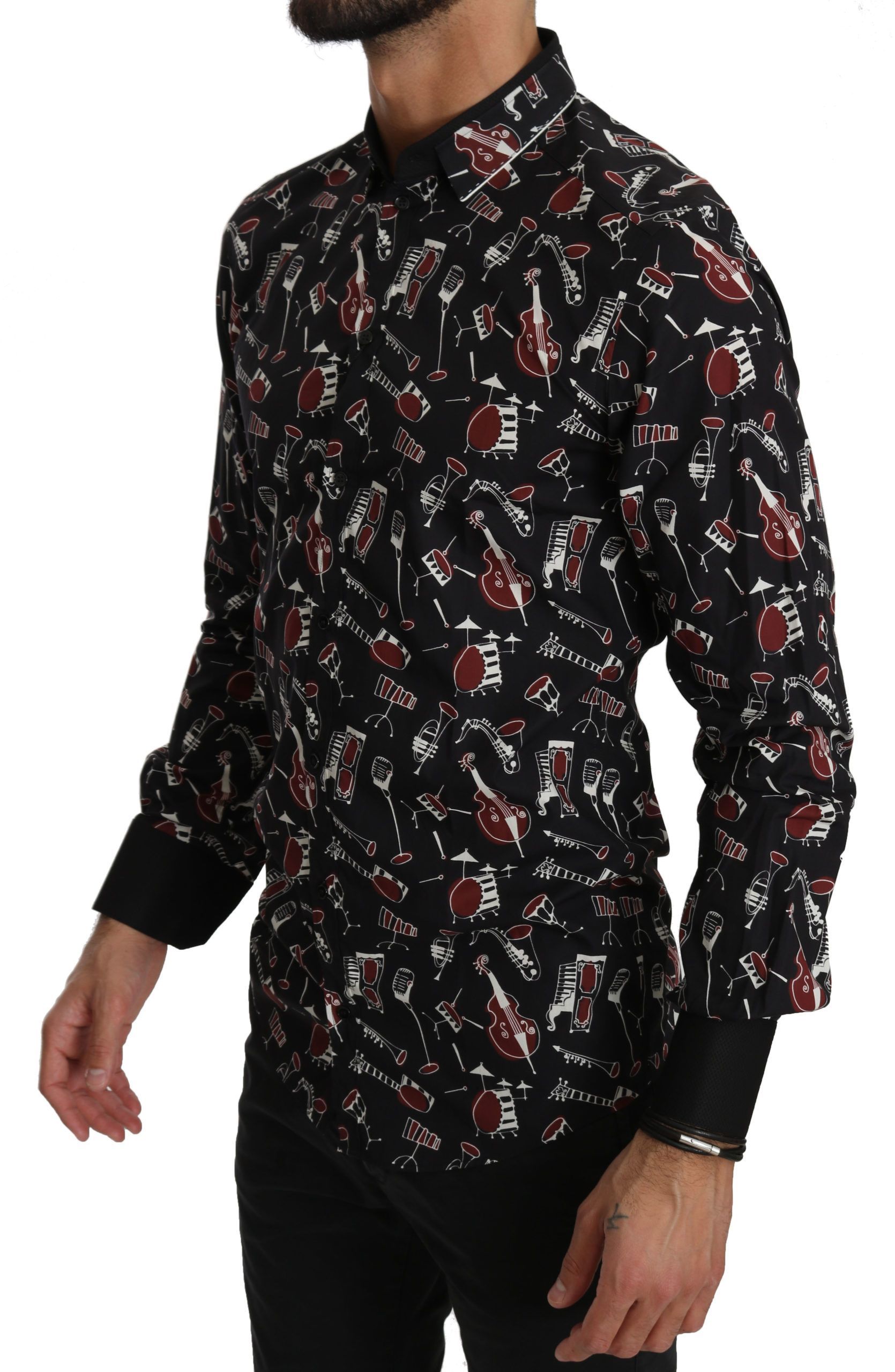 Musical Instrument Slim fit Men's Shirt - Dolce & Gabbana - Modalova