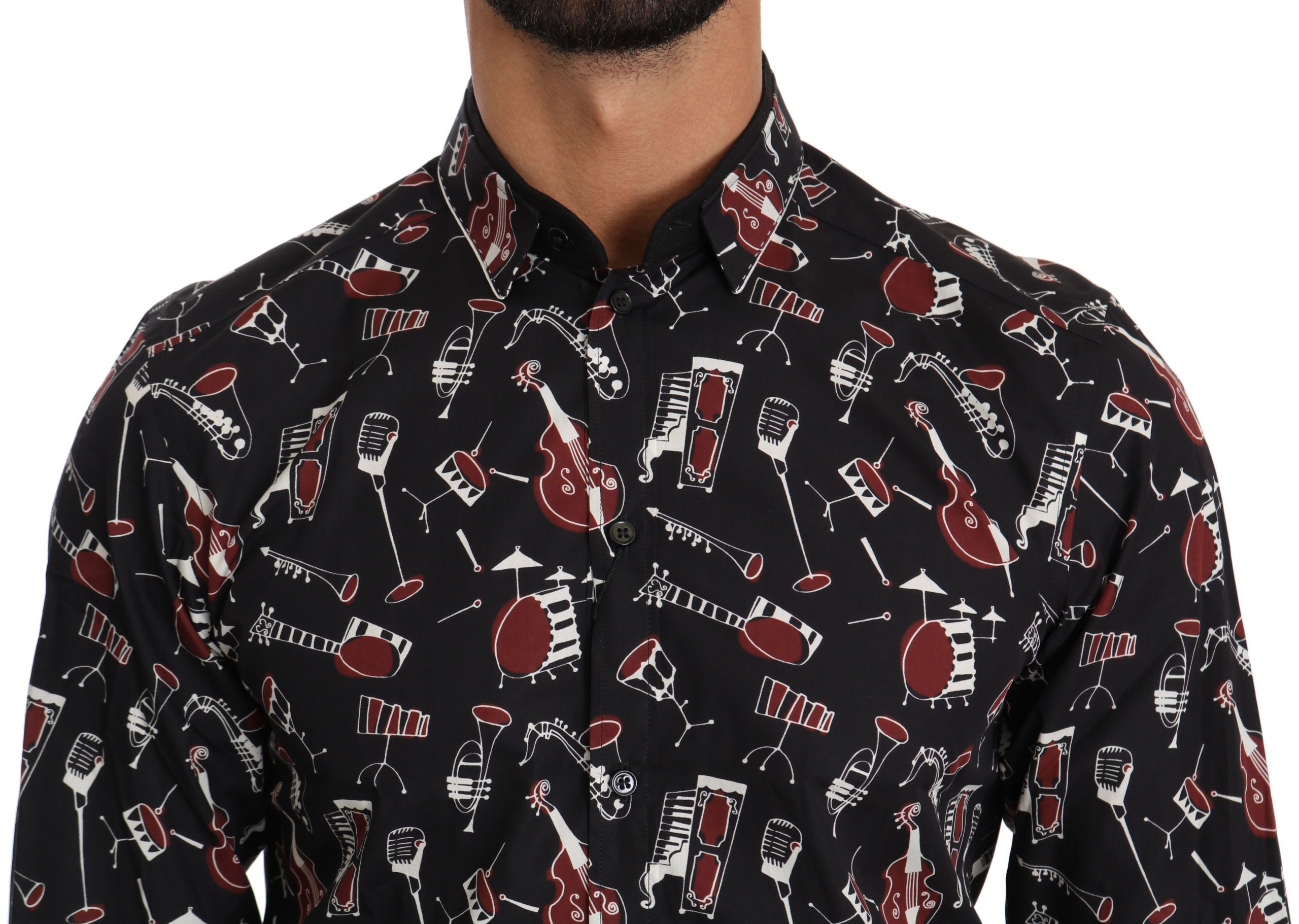 Musical Instrument Slim fit Men's Shirt - Dolce & Gabbana - Modalova
