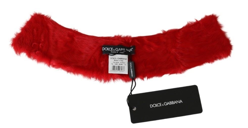 Fur Neck Collar Wrap Lambskin Women's Scarf - Dolce & Gabbana - Modalova