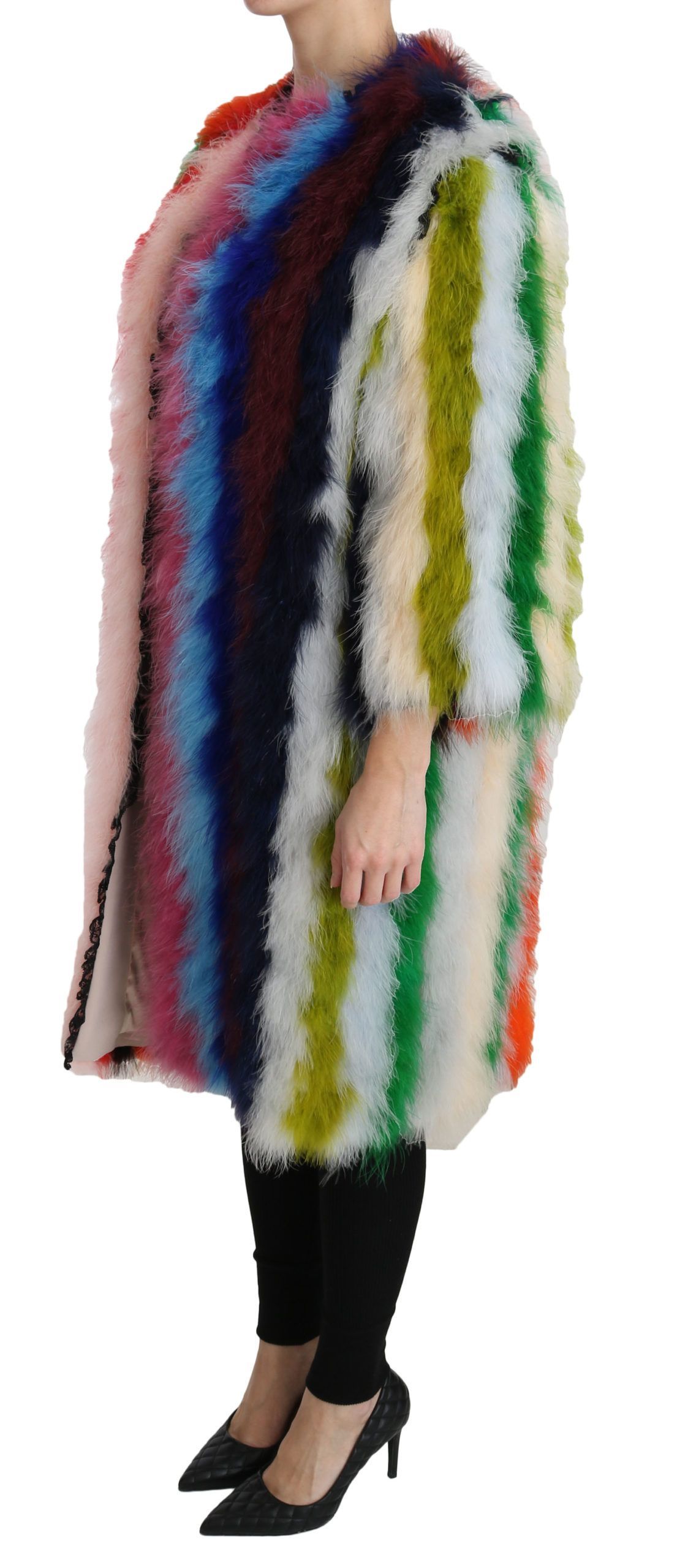 Turkey Feather Cape Fur Women's Coat - Dolce & Gabbana - Modalova