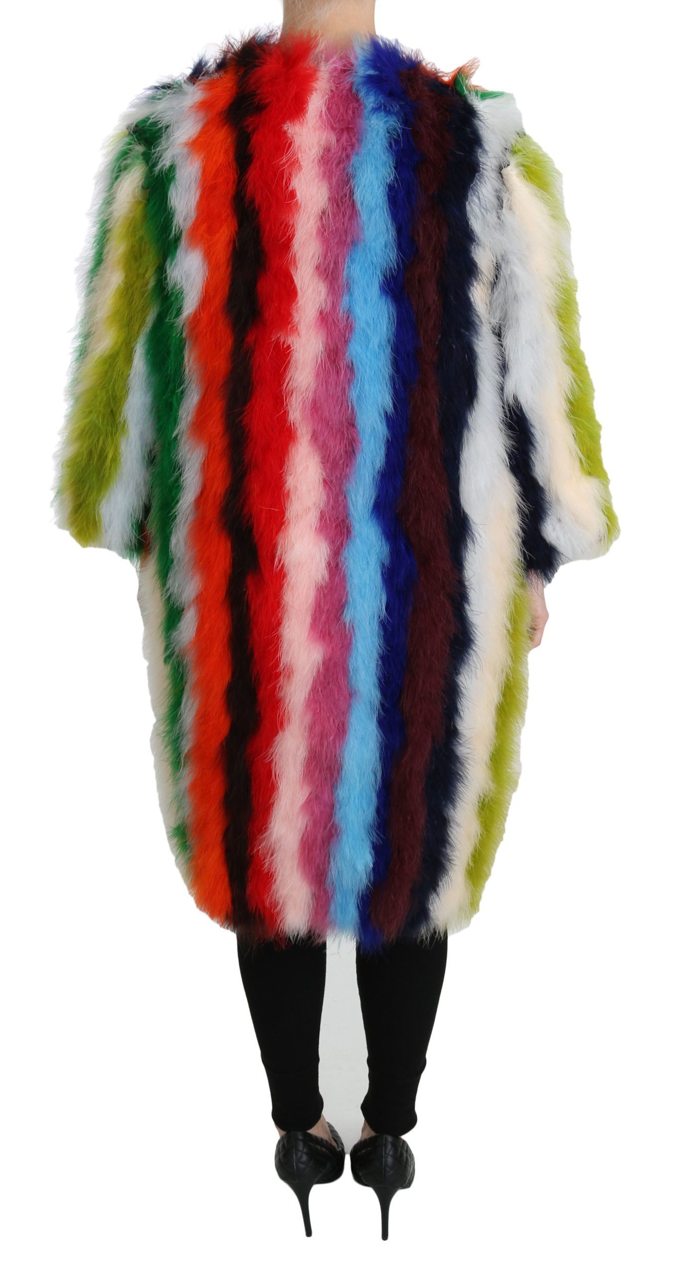Turkey Feather Cape Fur Women's Coat - Dolce & Gabbana - Modalova