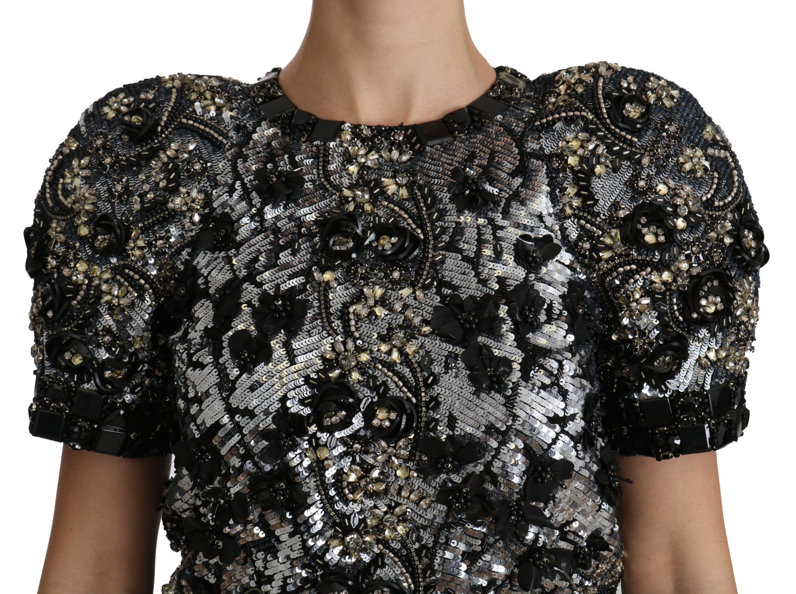 Sequined Crystal Embellished Top Women's Blouse - Dolce & Gabbana - Modalova