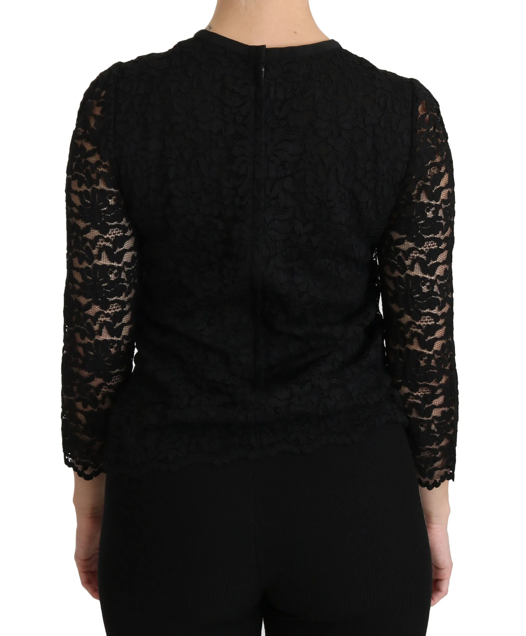 Lace Long Sleeve Nylon Women's Blouse - Dolce & Gabbana - Modalova
