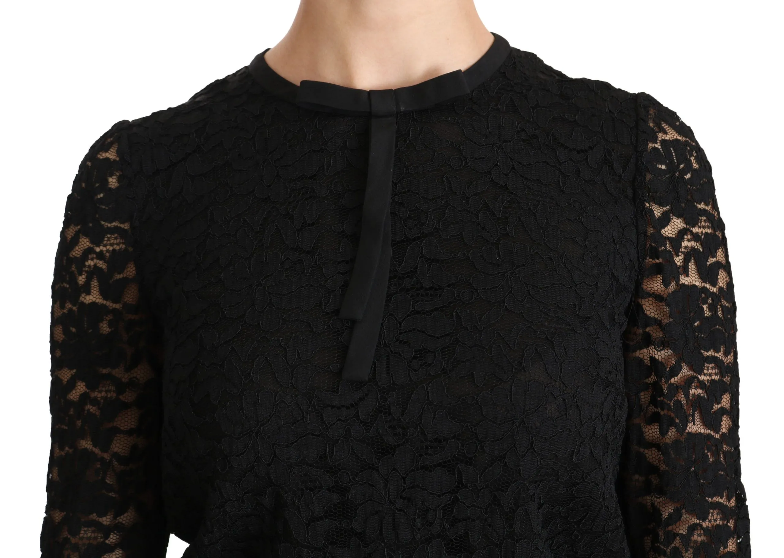 Lace Long Sleeve Nylon Women's Blouse - Dolce & Gabbana - Modalova